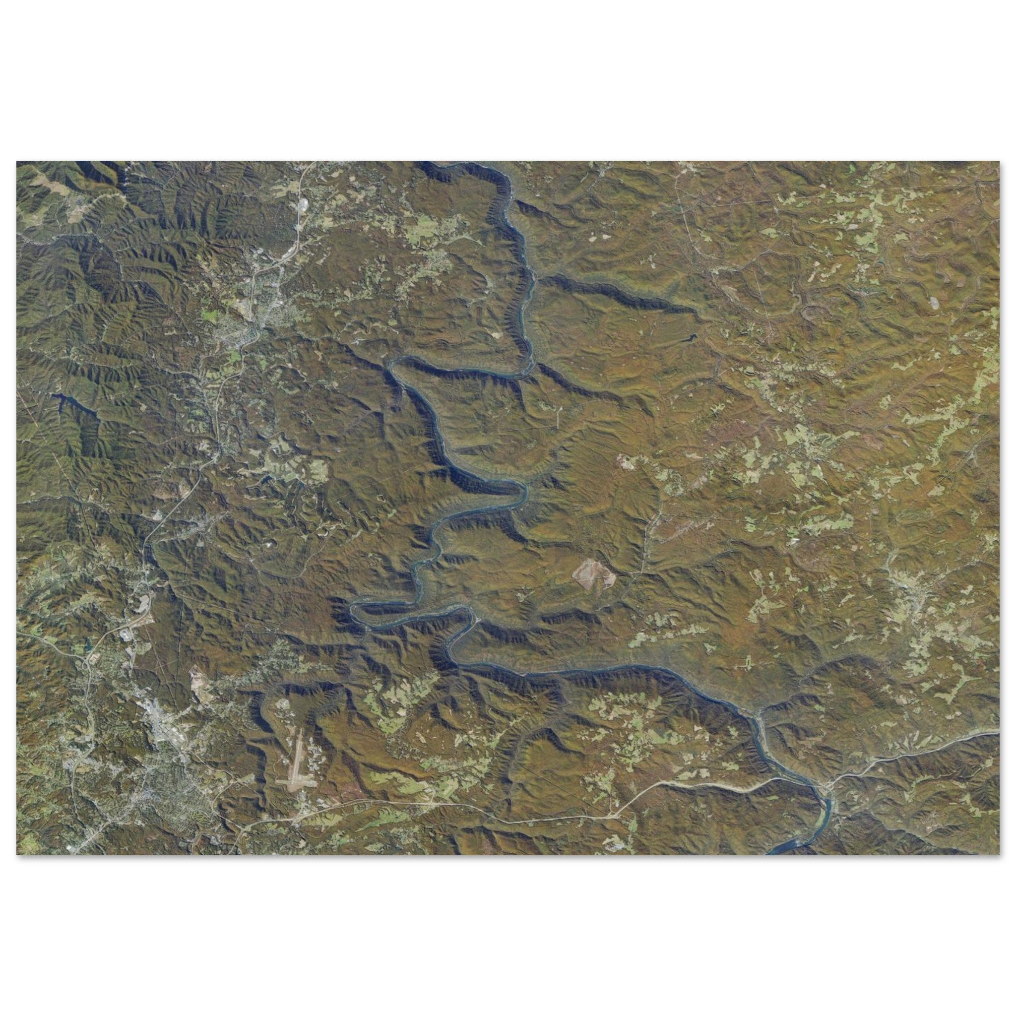 New River Gorge National Park Natural Earth Print - Ink And Atlas