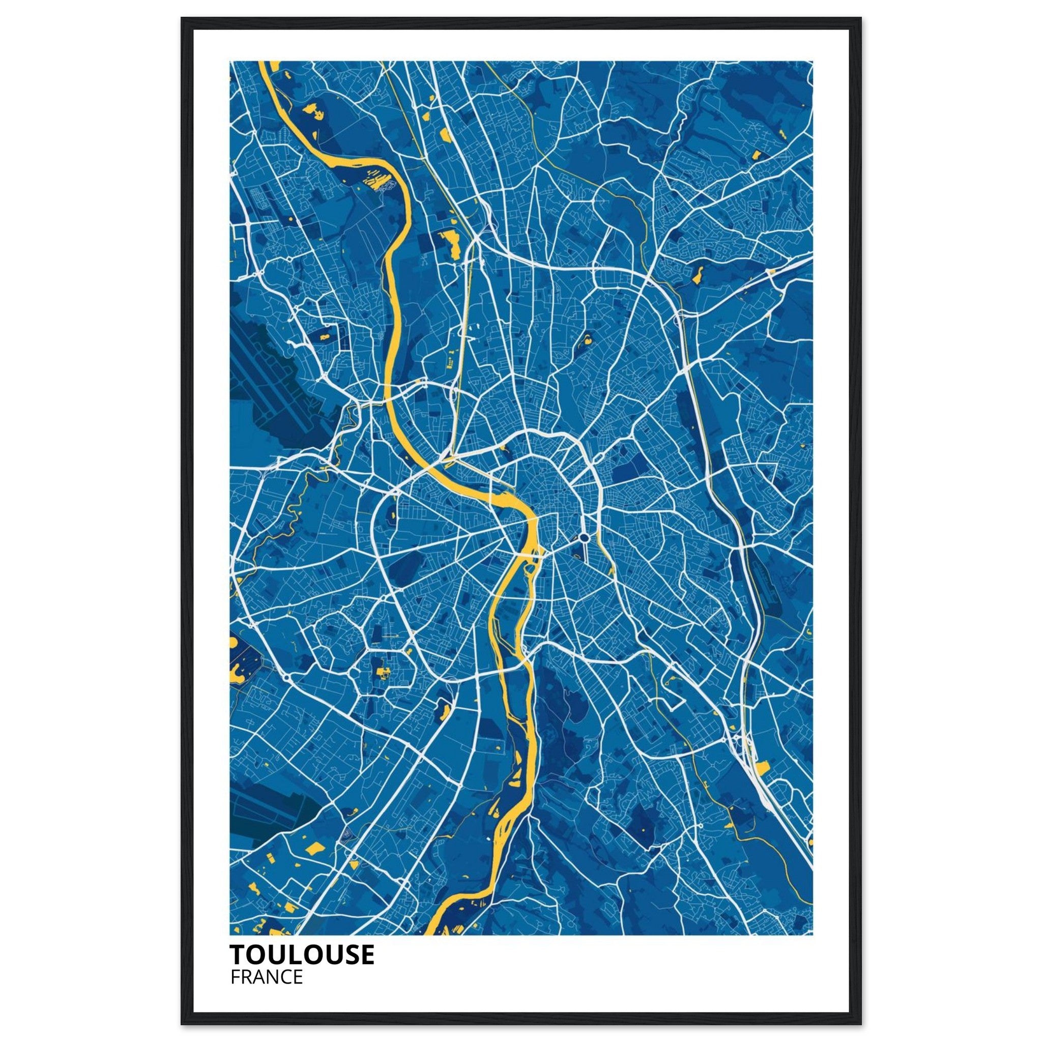 Toulouse France City Map Poster | Custom Map Art Print - Ink And Atlas