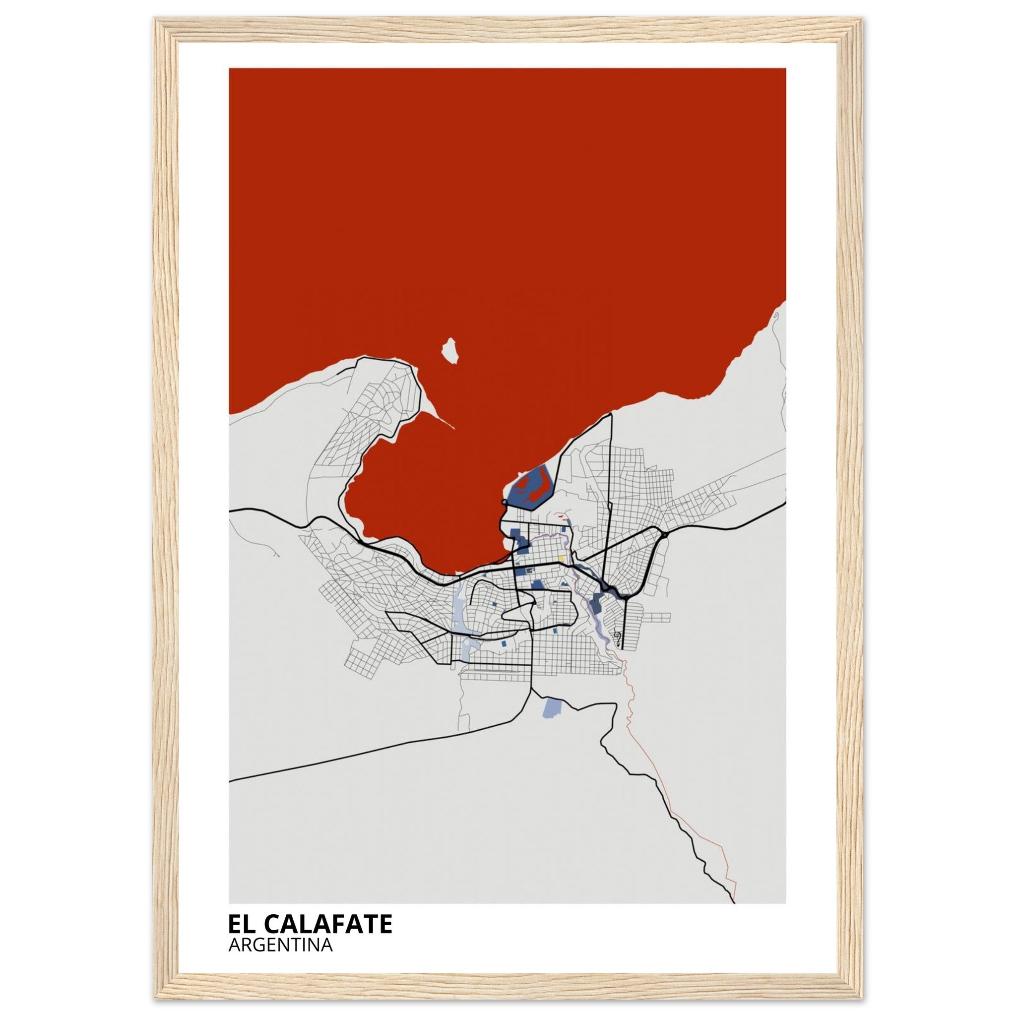 El Calafate Argentina City Map Poster | Custom Map Art Print - Ink And Atlas