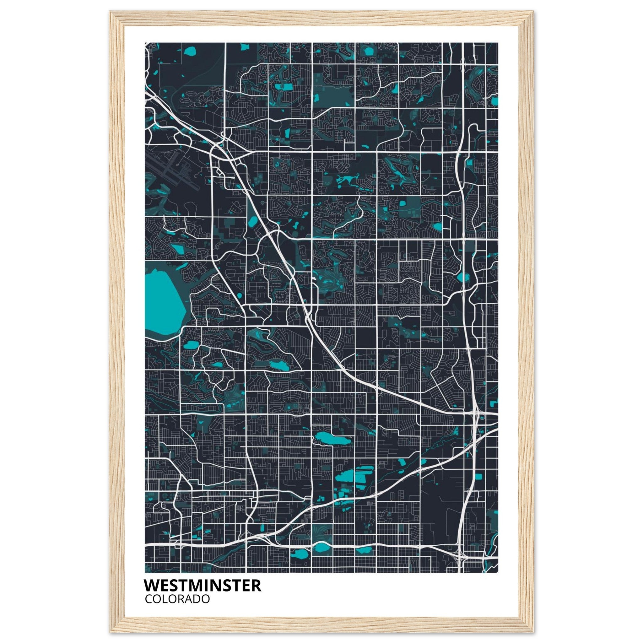 Westminster Colorado City Map Poster | Custom Map Art Print - Ink And Atlas