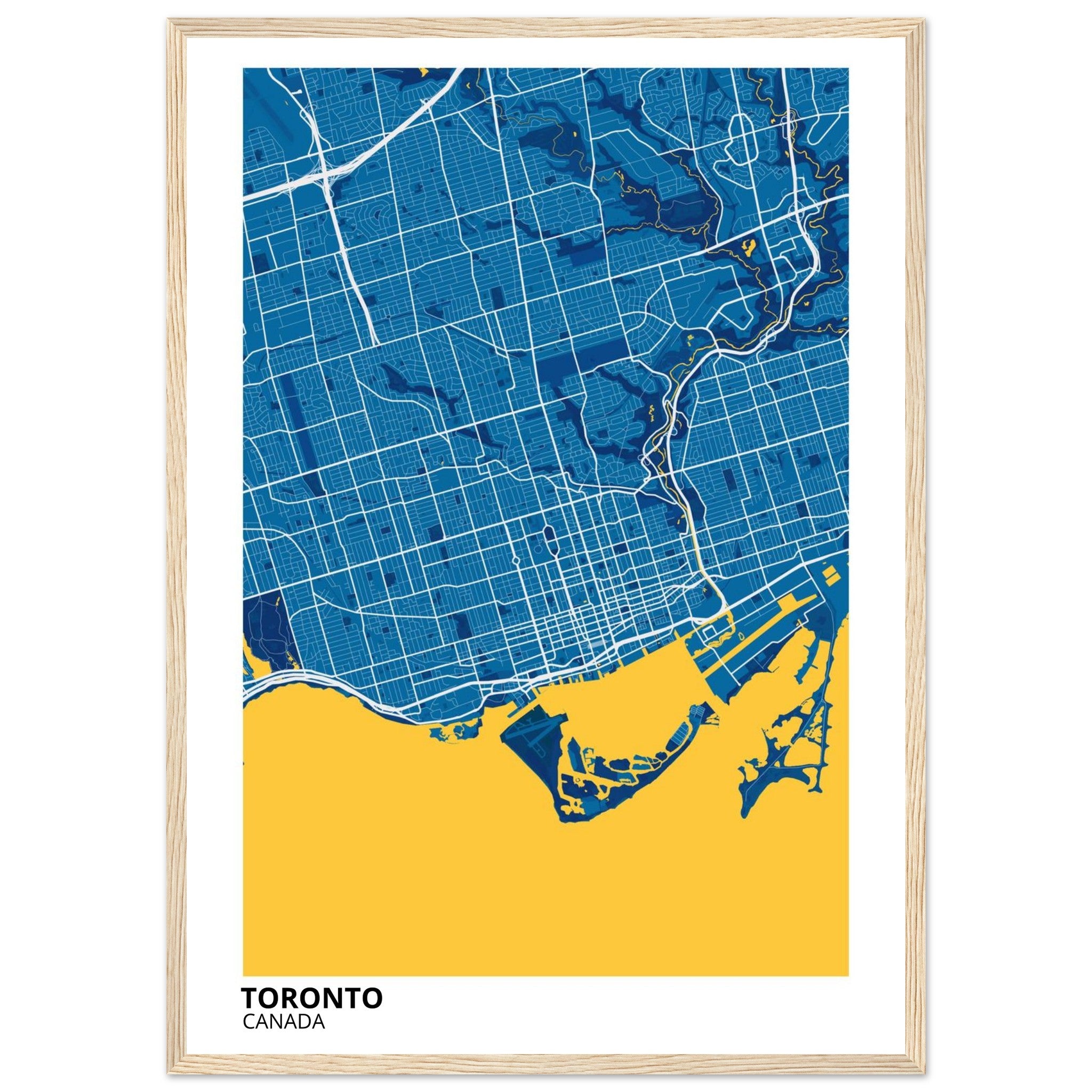Toronto Canada City Map Poster | Custom Map Art Print - Ink And Atlas