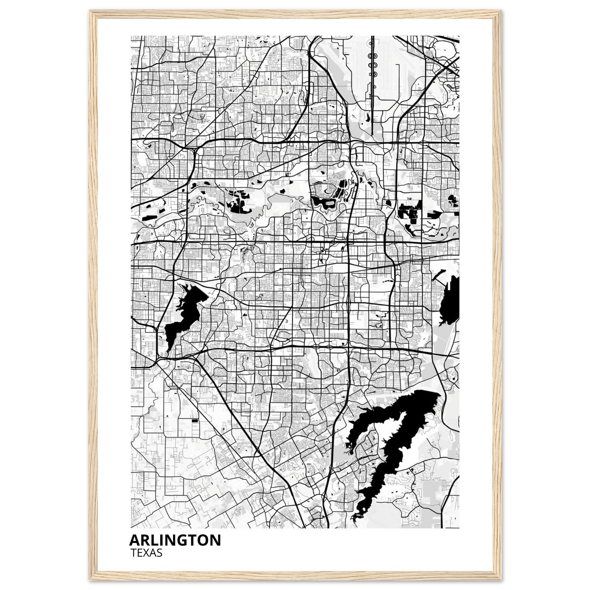 Arlington Texas City Map Poster | Custom Map Art Print - Ink And Atlas
