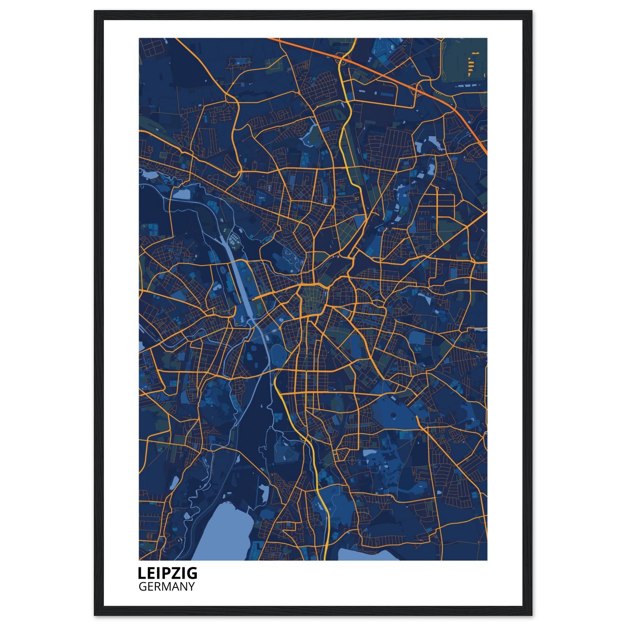 Leipzig Germany City Map Poster | Custom Map Art Print - Ink And Atlas