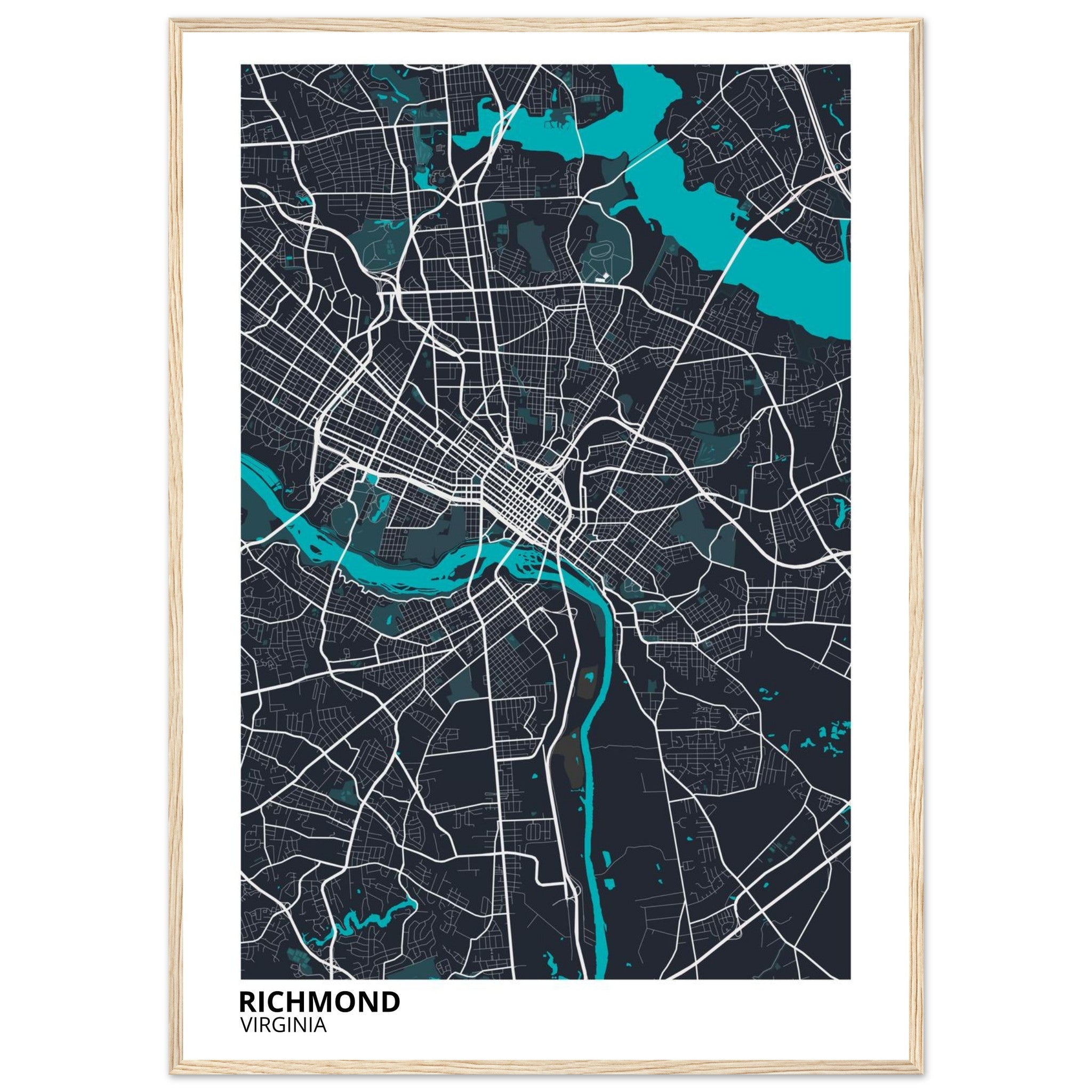 richmond map poster print