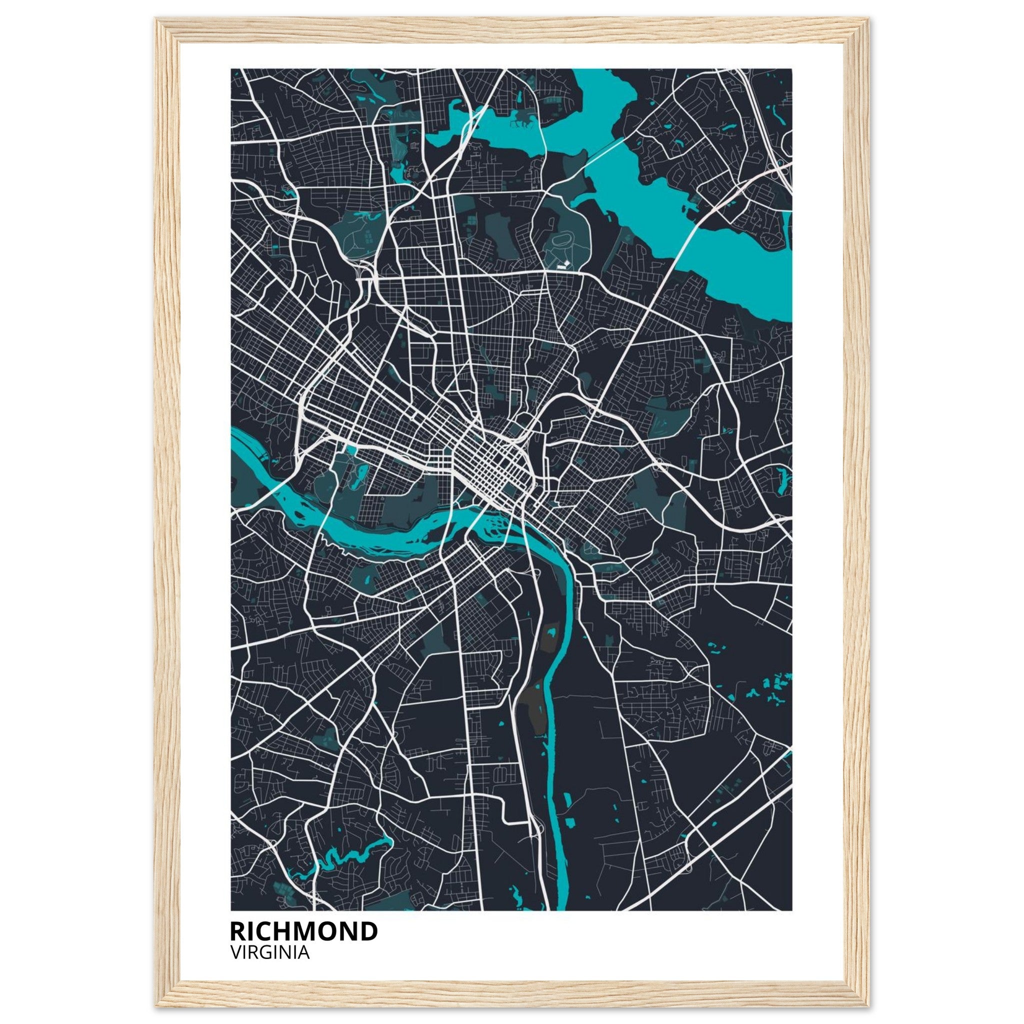 richmond map poster print