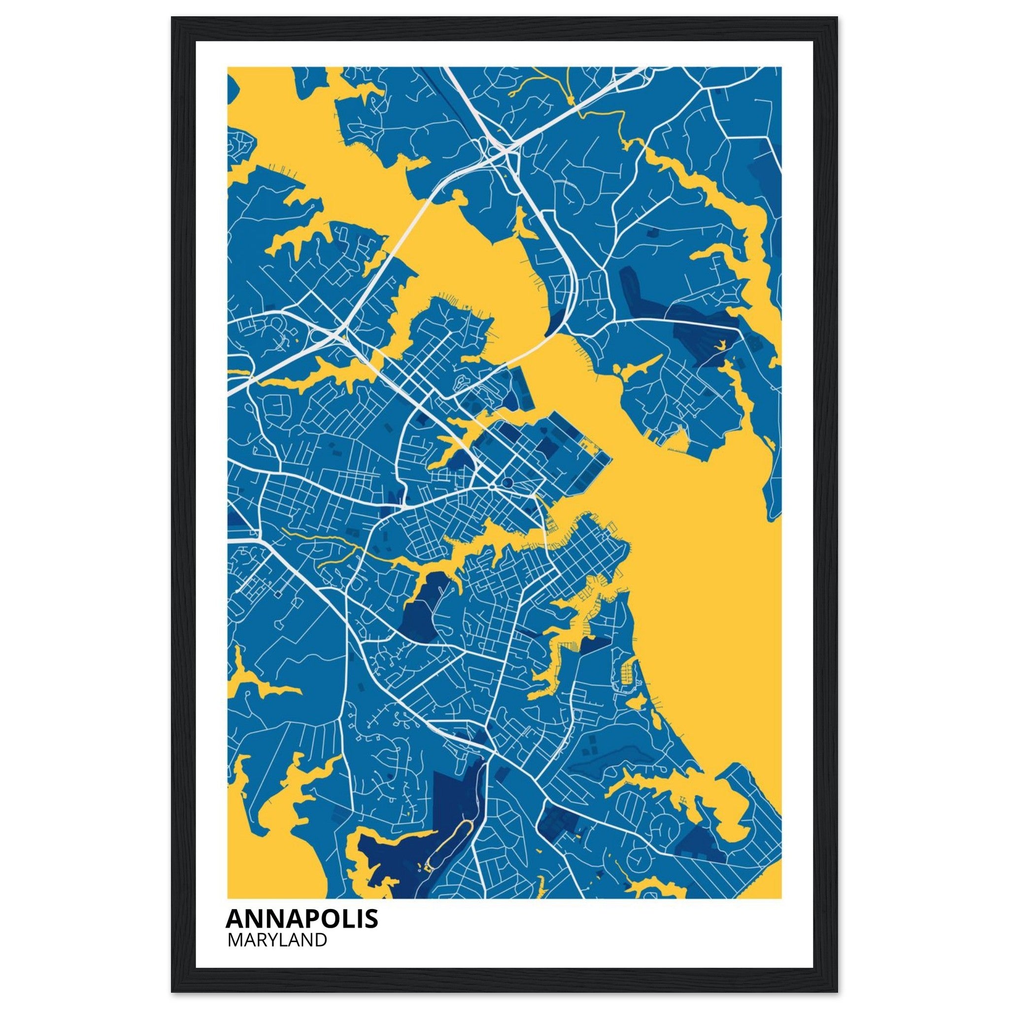 annapolis map poster print