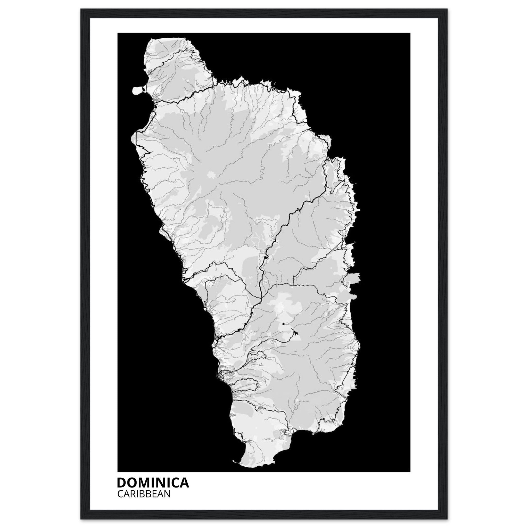 Dominica Caribbean City Map Poster | Custom Map Art Print - Ink And Atlas