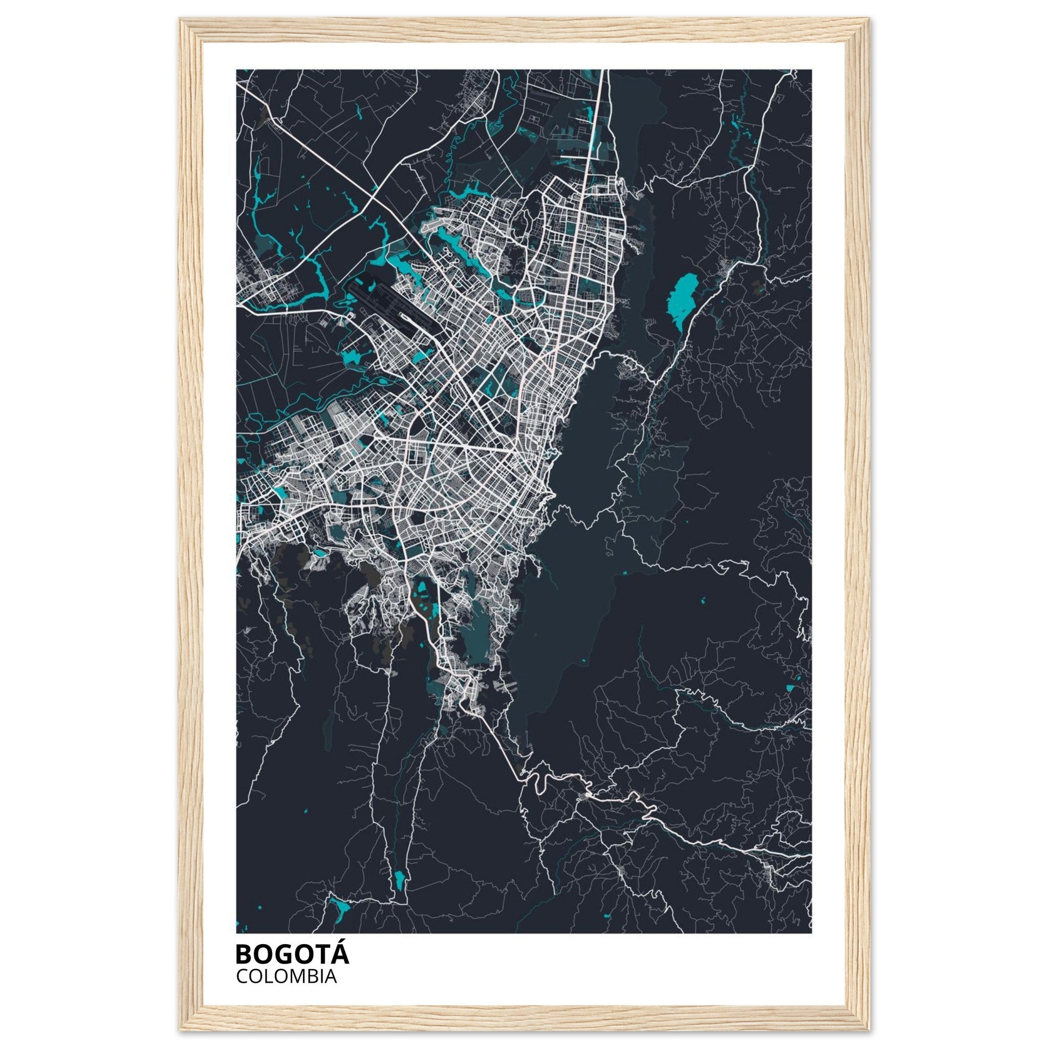 Bogota Colombia City Map Poster | Custom Map Art Print - Ink And Atlas