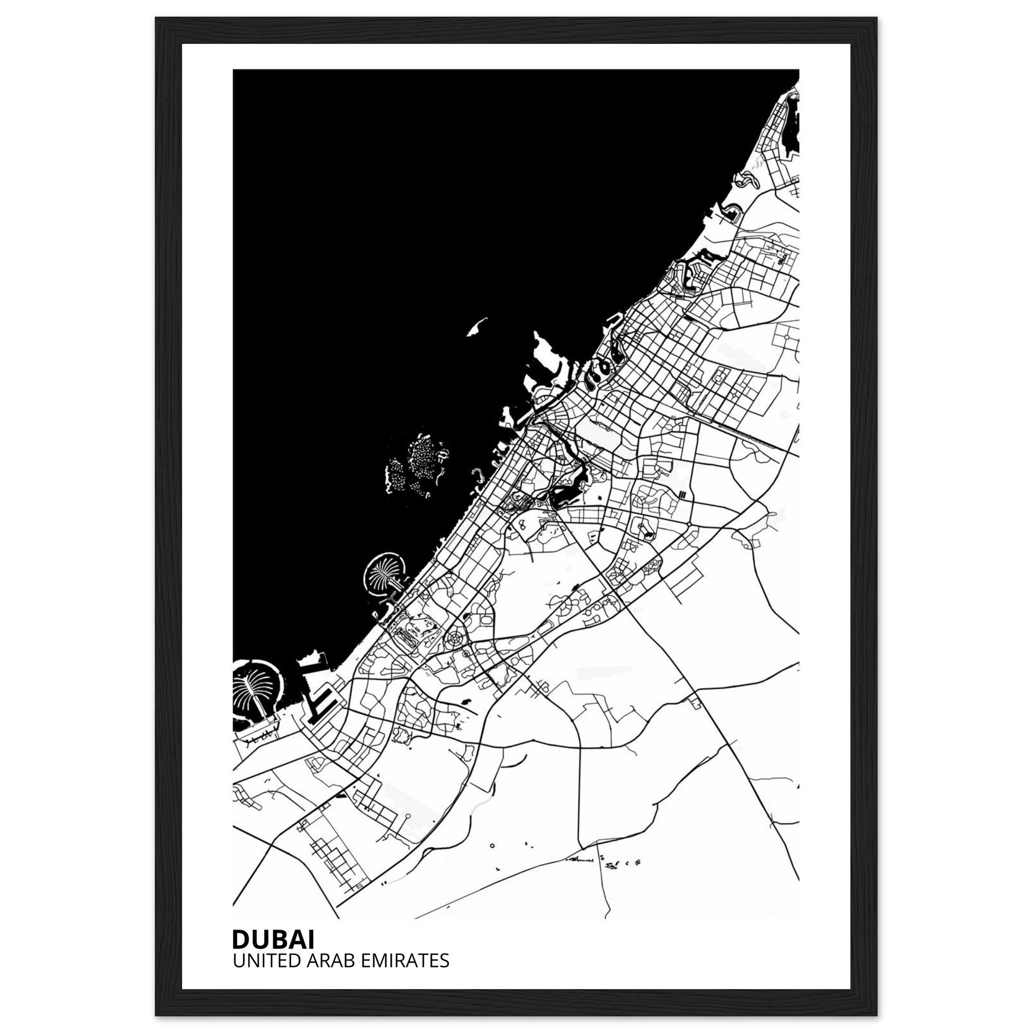 Dubai United Arab Emirates City Map Poster | Custom Map Art Print - Ink And Atlas