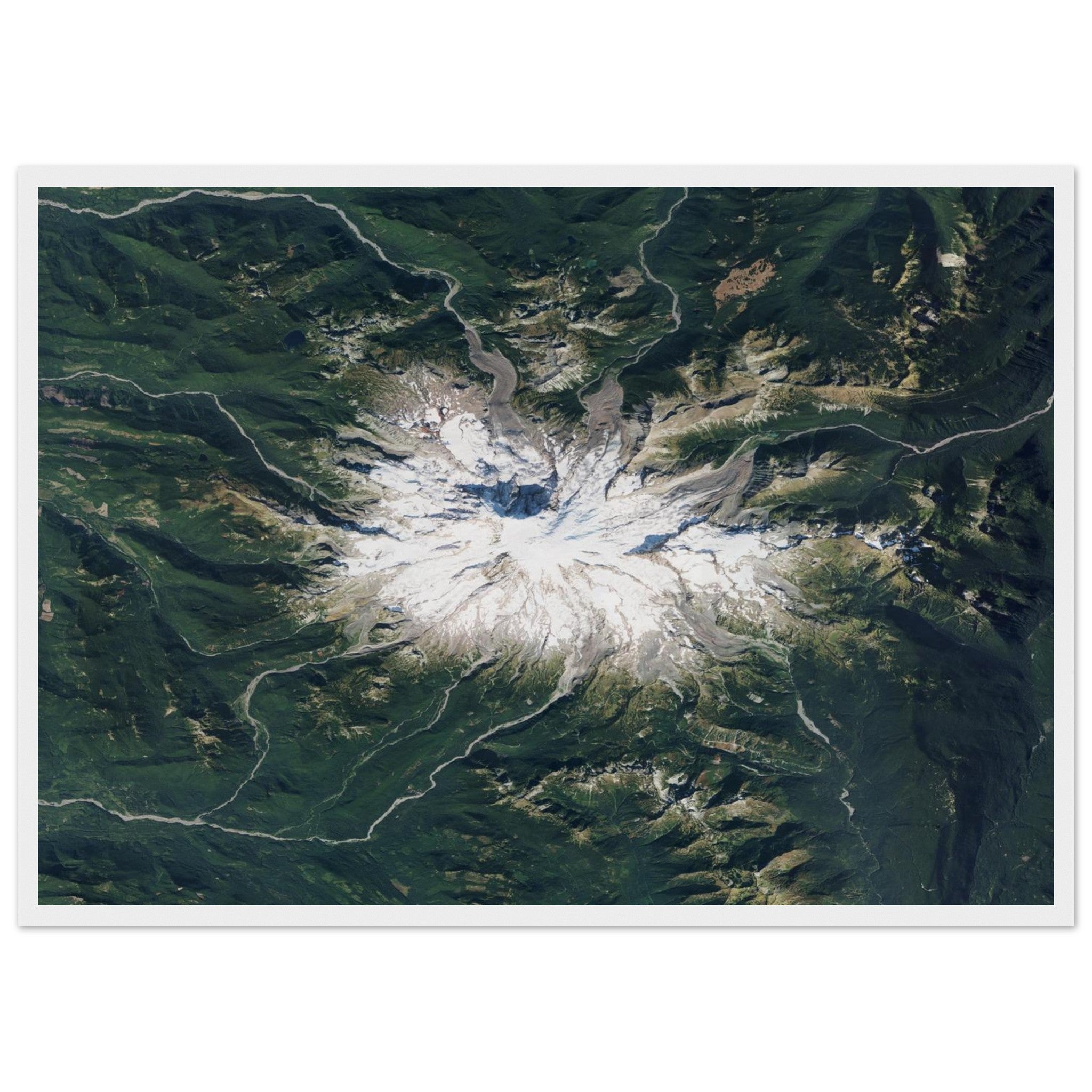 Mount Rainier National Park Natural Earth Print - Ink And Atlas