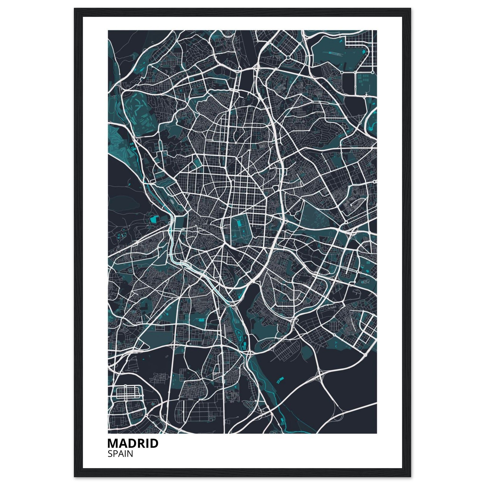 Madrid Spain City Map Poster | Custom Map Art Print - Ink And Atlas
