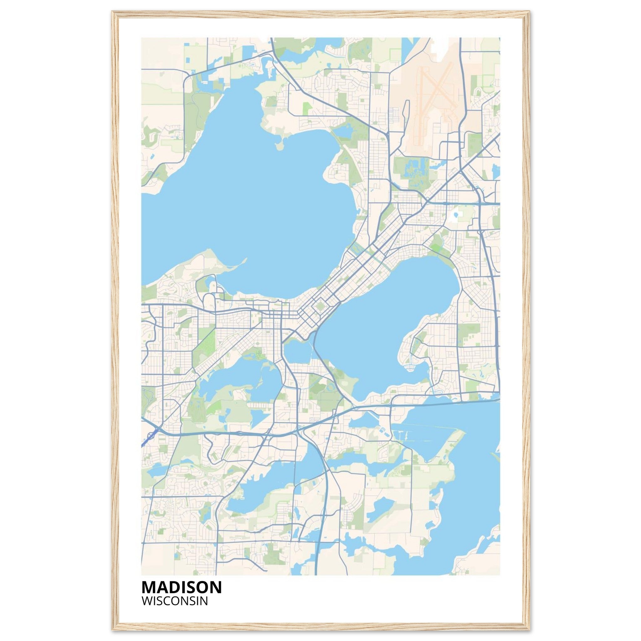 madison map poster print