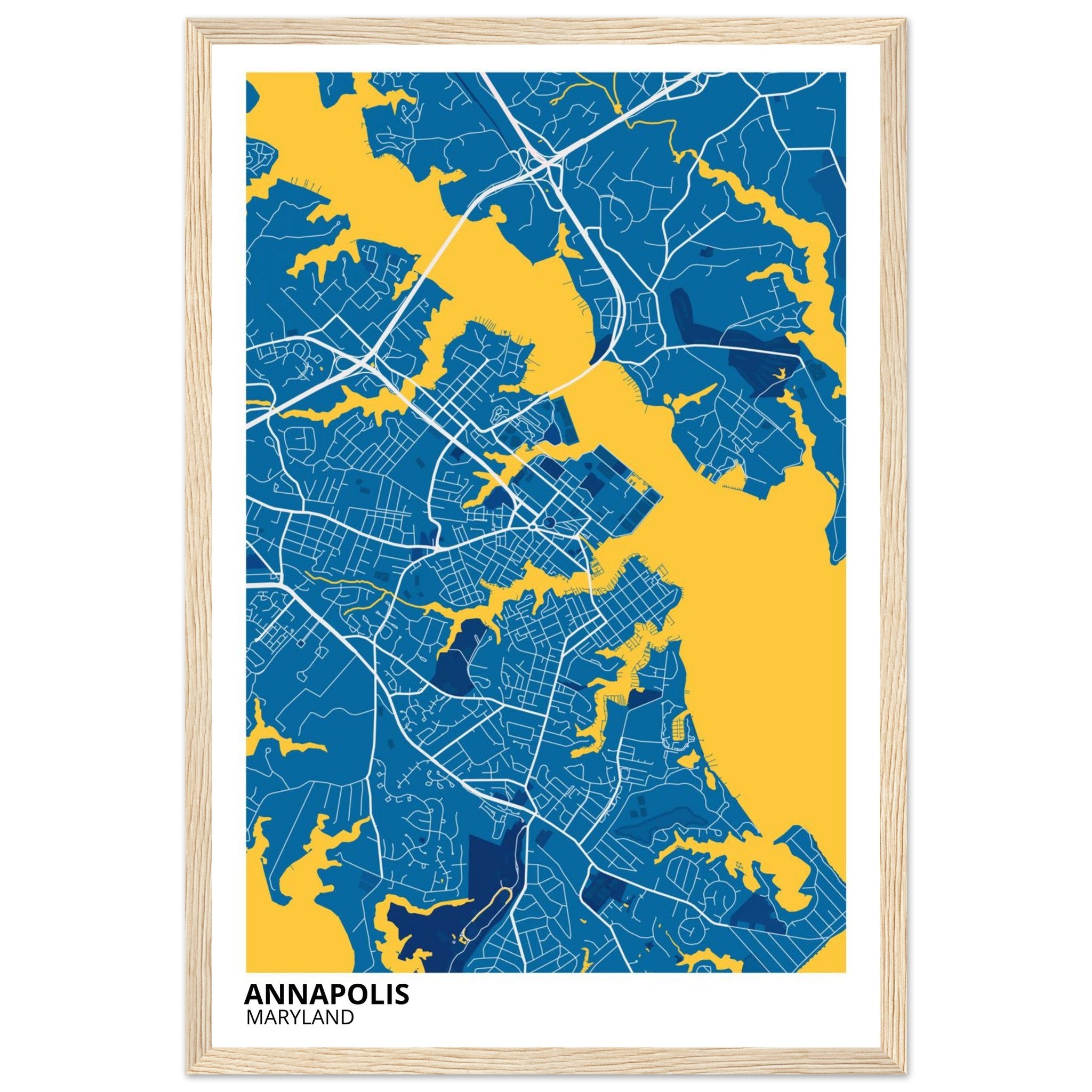 annapolis map poster print