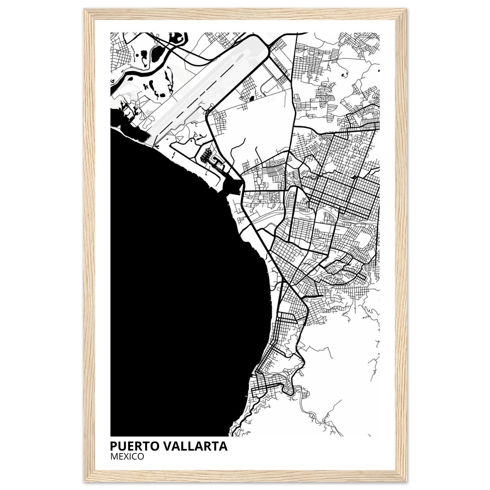Puerto Vallarta City Map Poster | Custom Map Art Print - Ink And Atlas