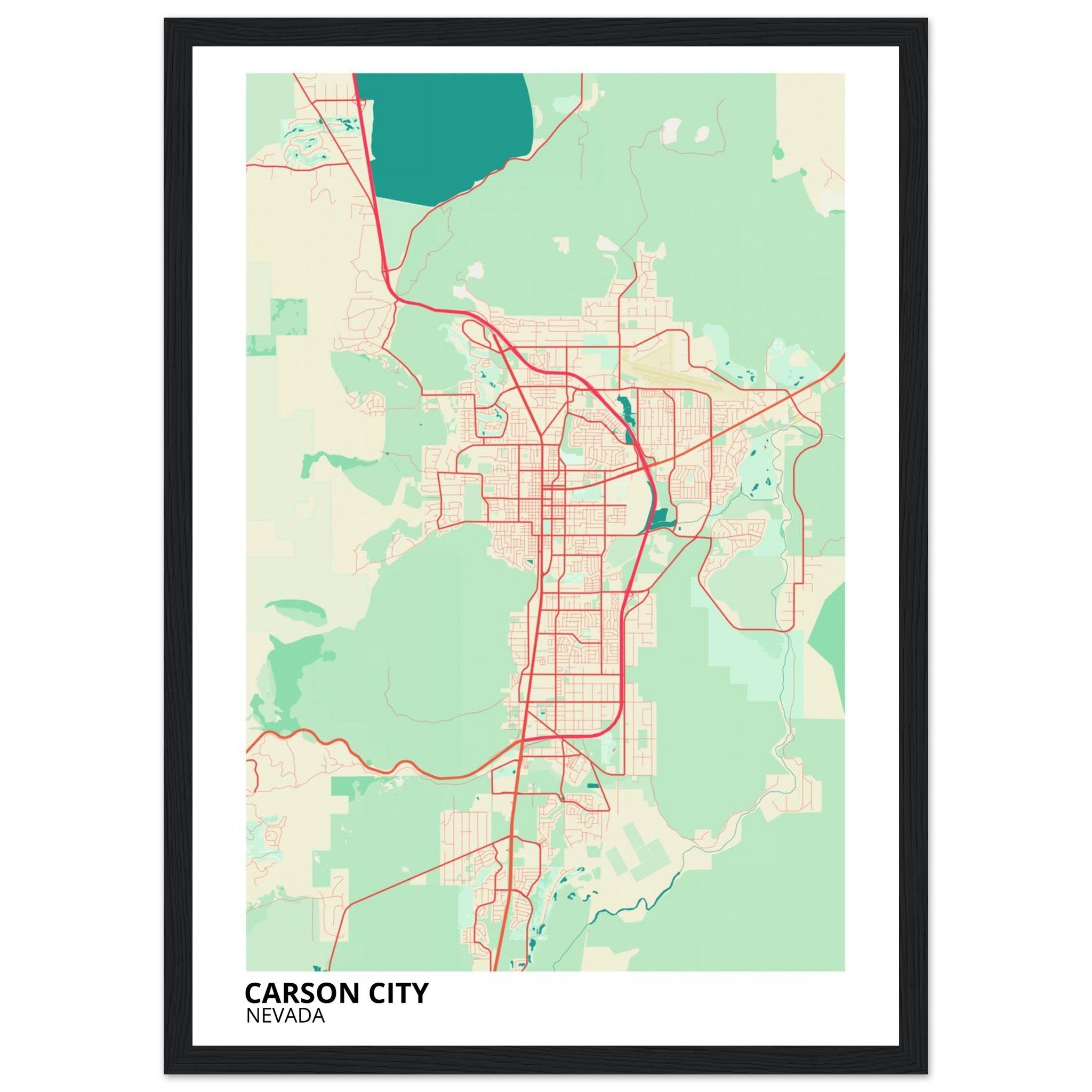 carson city map poster print