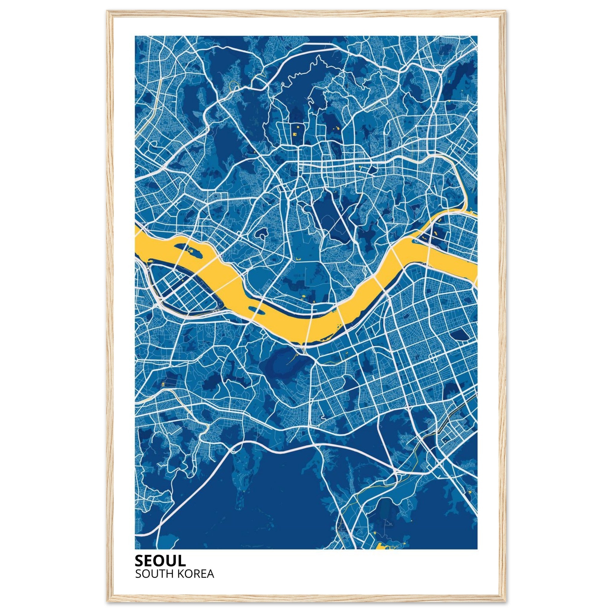 Seoul South Korea City Map Poster | Custom Map Art Print - Ink And Atlas