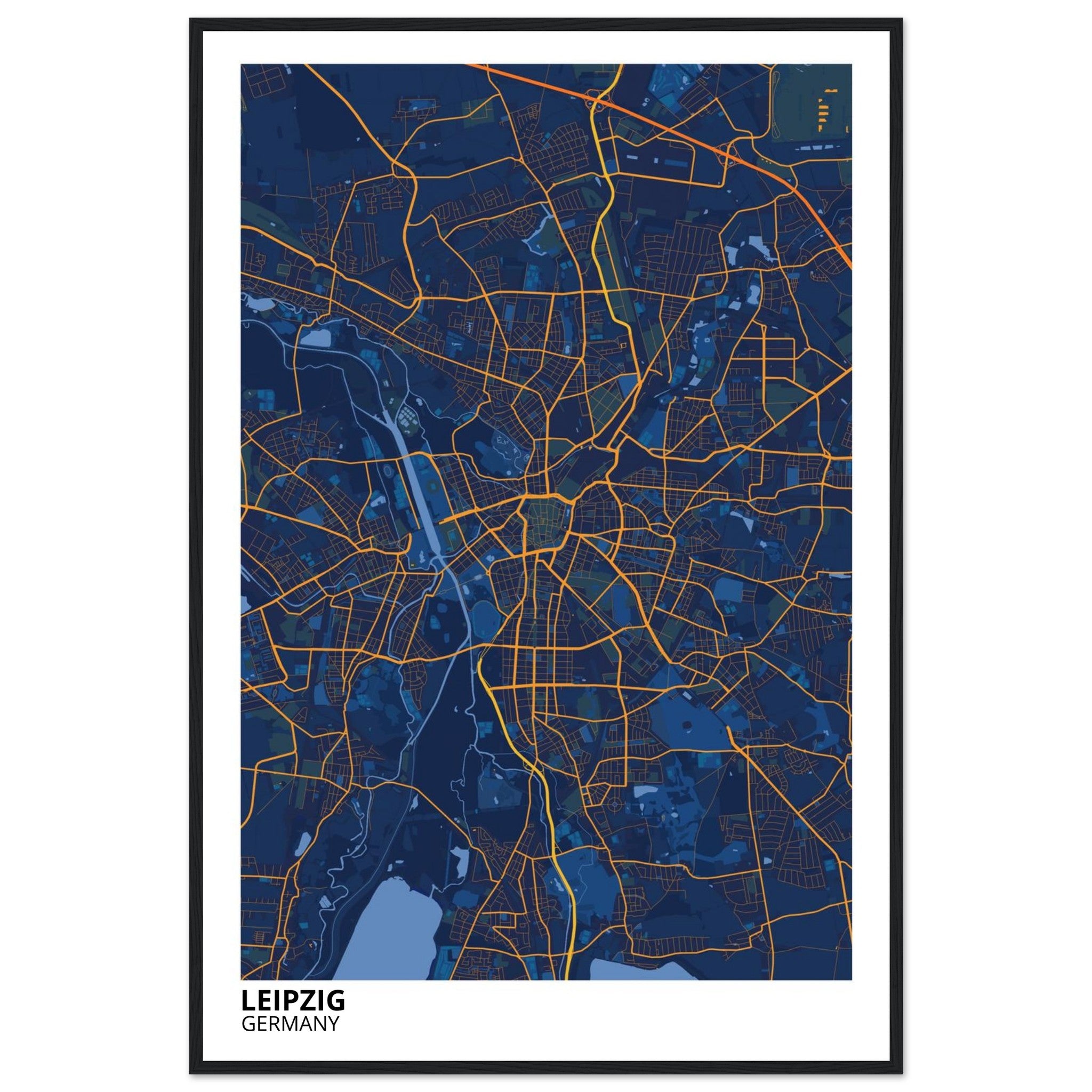 Leipzig Germany City Map Poster | Custom Map Art Print - Ink And Atlas