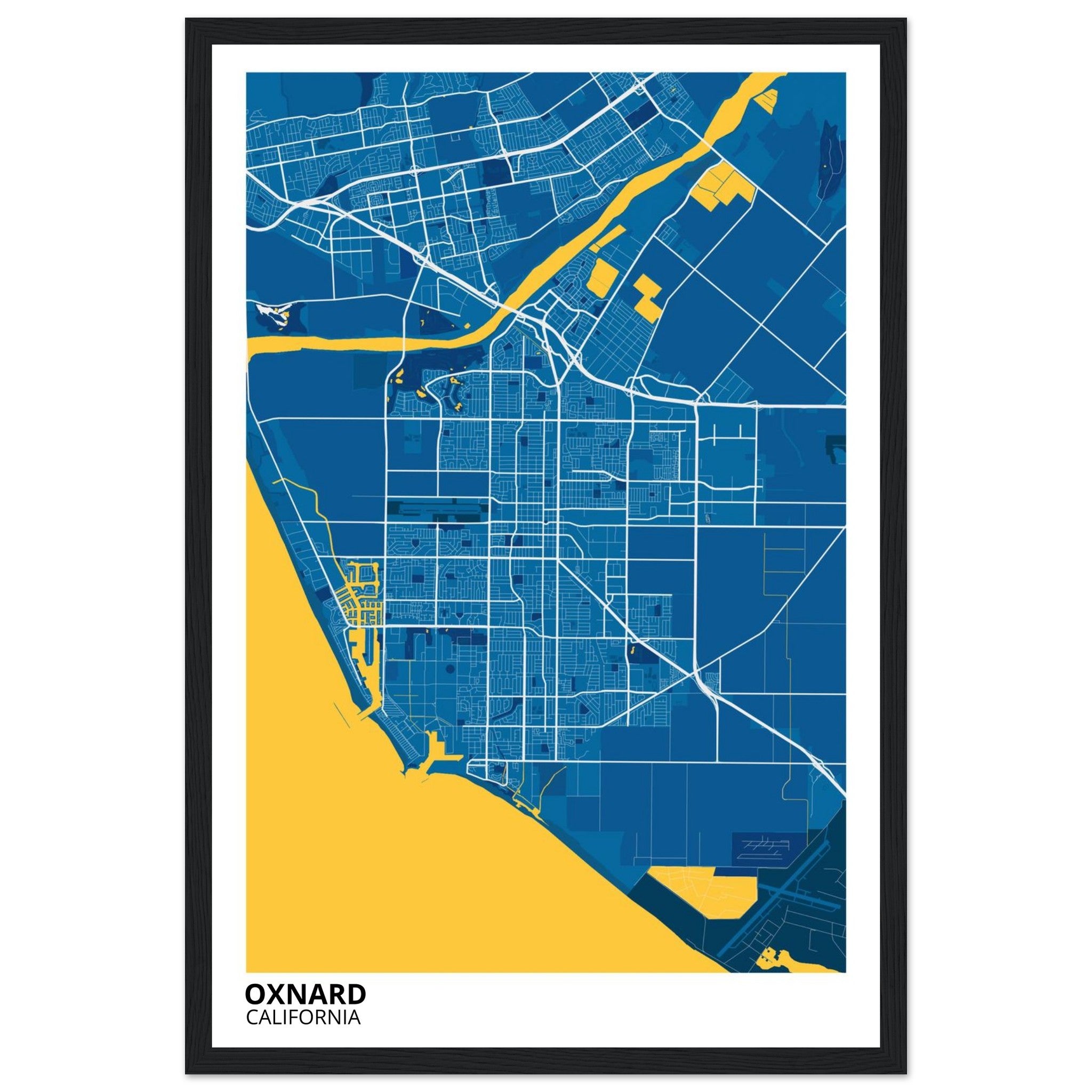 Oxnard California City Map Poster | Custom Map Art Print - Ink And Atlas