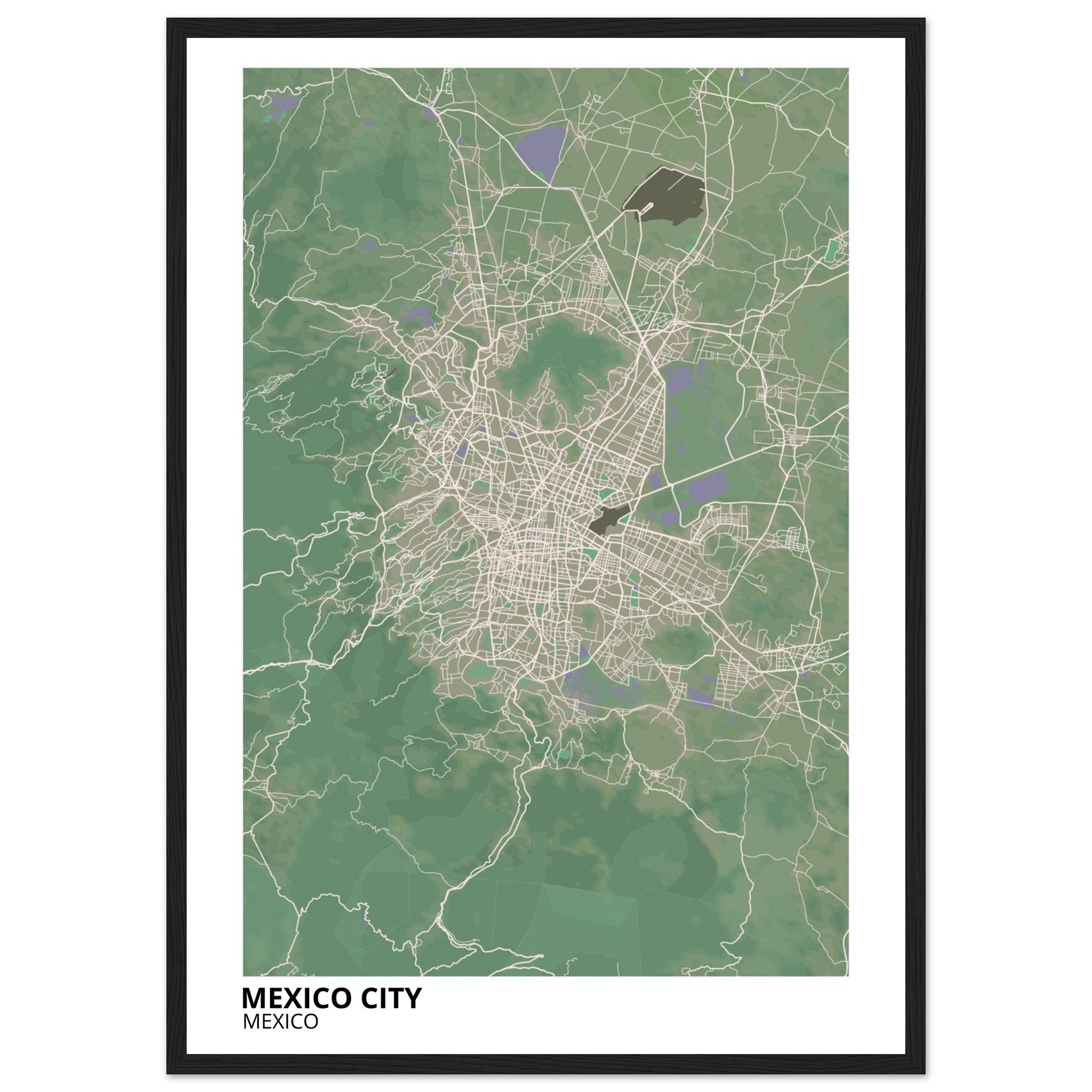 Mexico City Mexico City Map Poster | Custom Map Art Print - Ink And Atlas