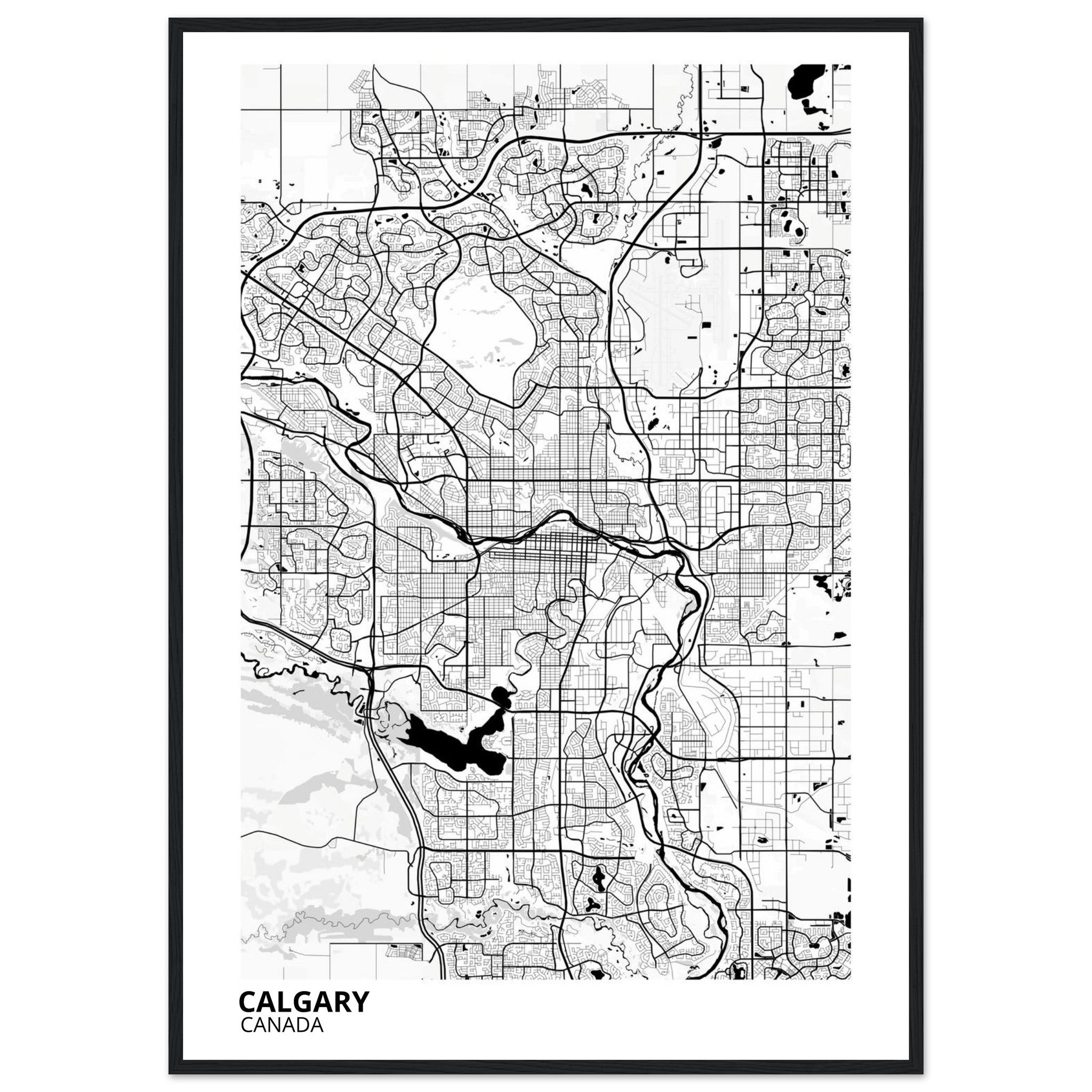 Calgary Canada City Map Poster | Custom Map Art Print - Ink And Atlas