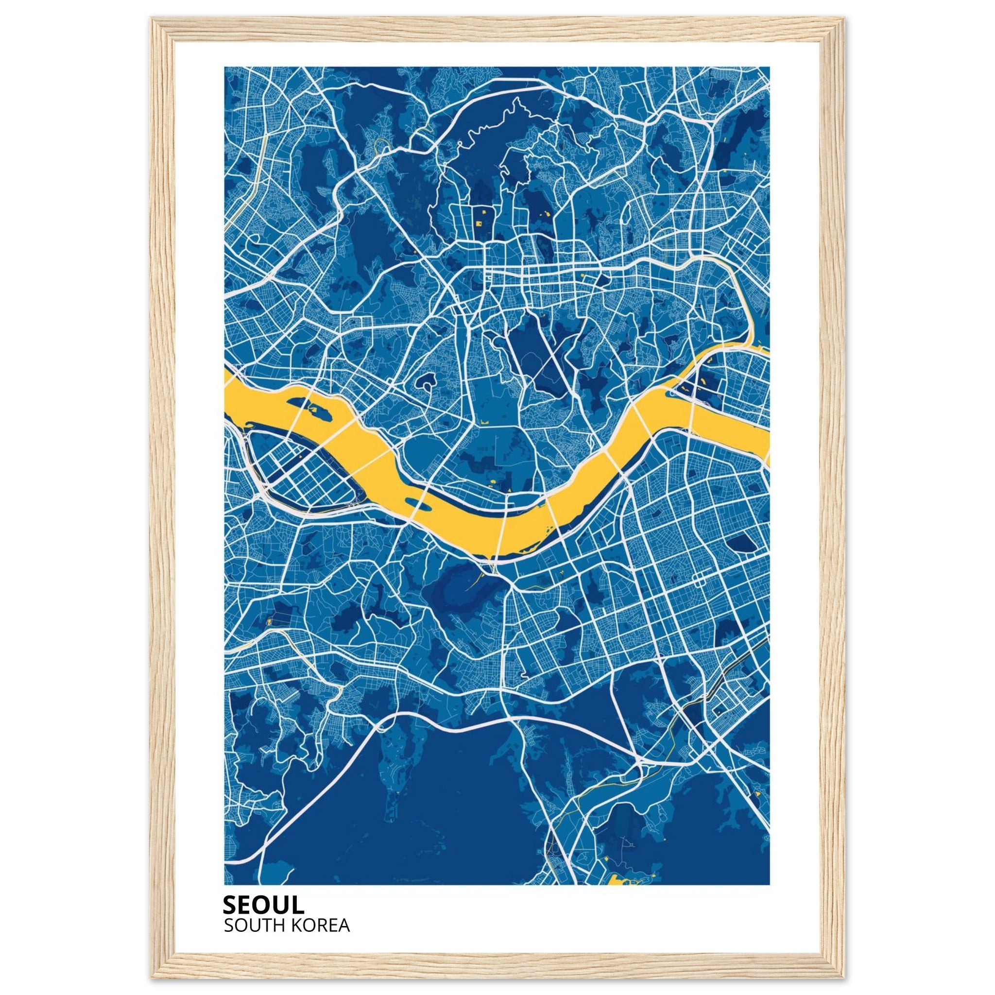 Seoul South Korea City Map Poster | Custom Map Art Print - Ink And Atlas