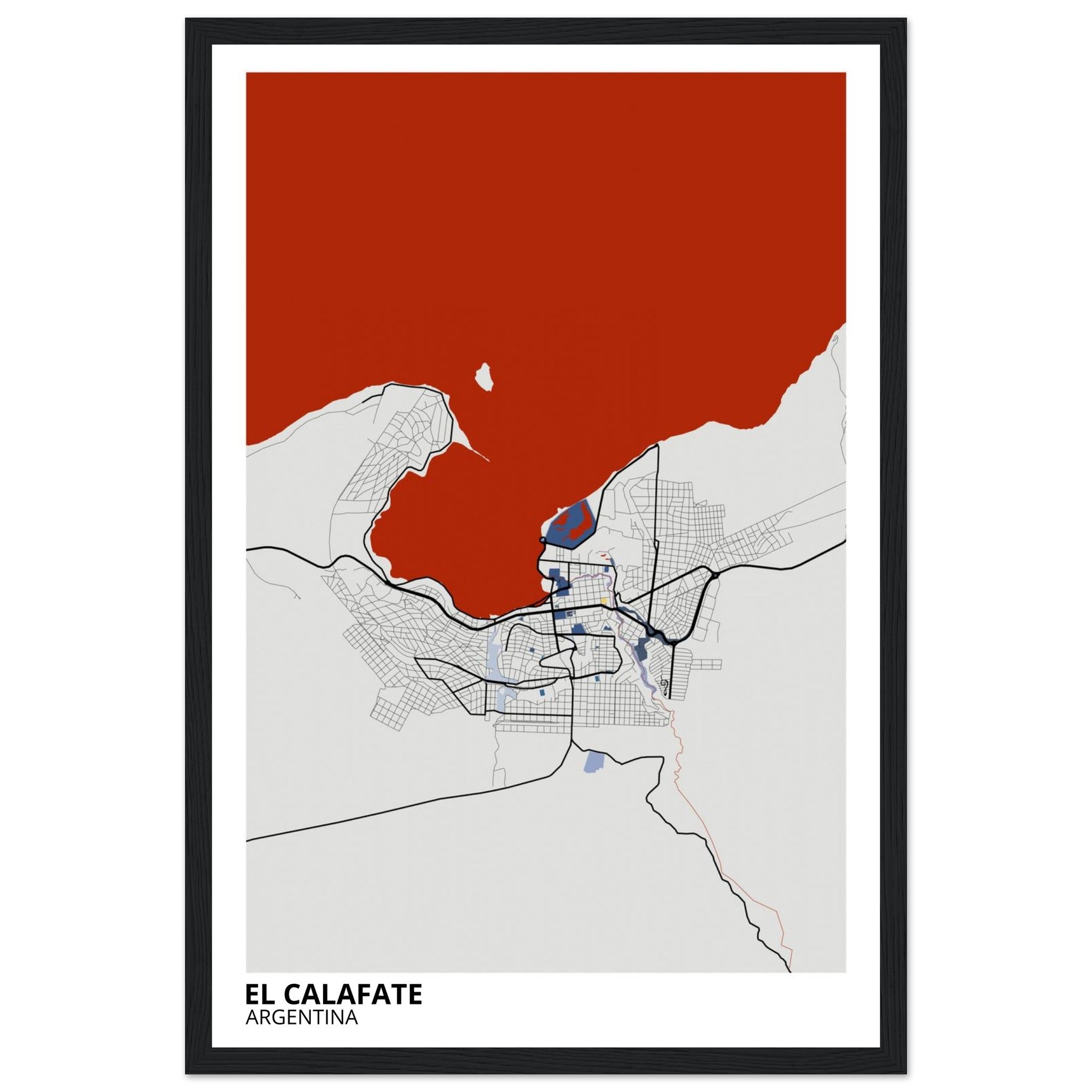 El Calafate Argentina City Map Poster | Custom Map Art Print - Ink And Atlas