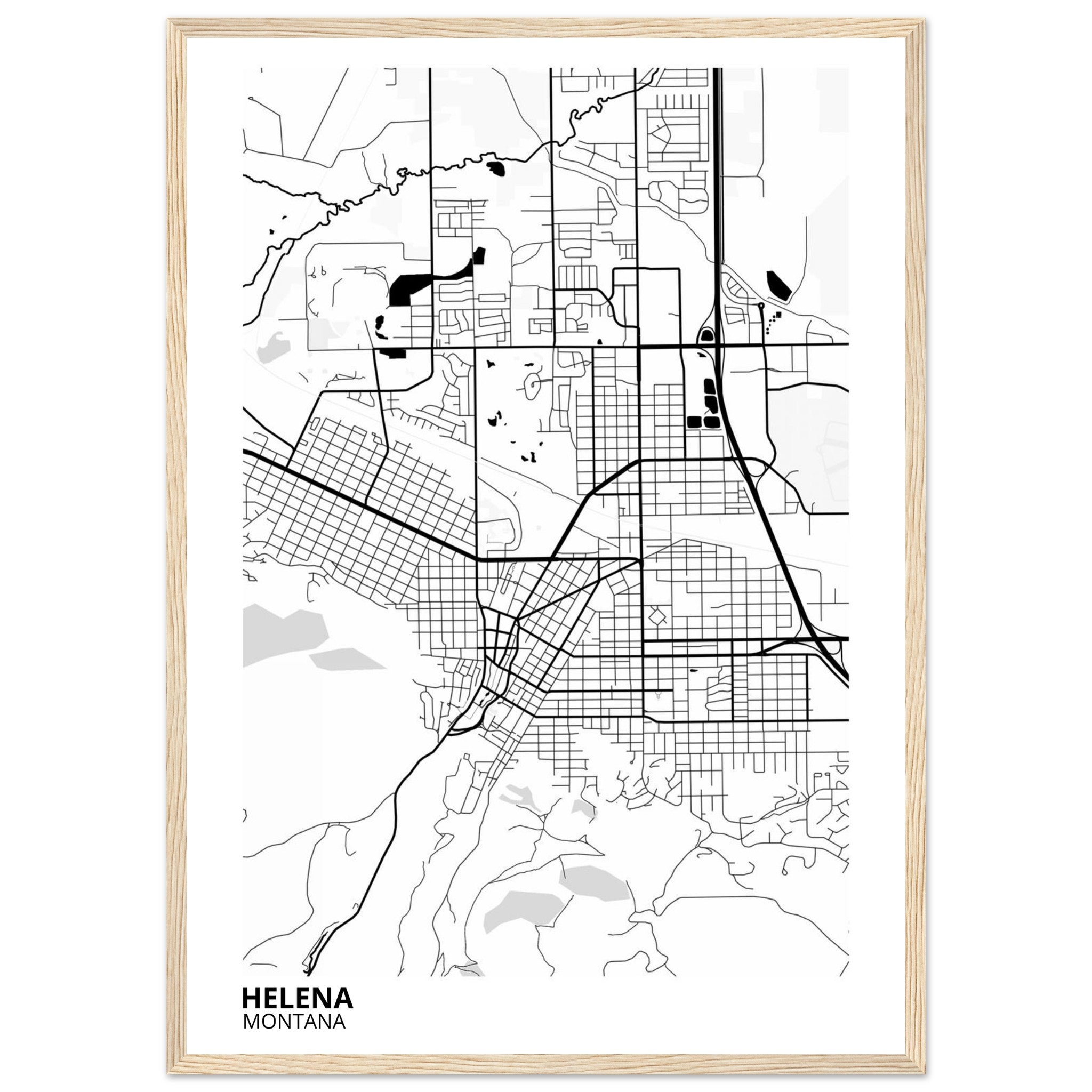 helena map poster print