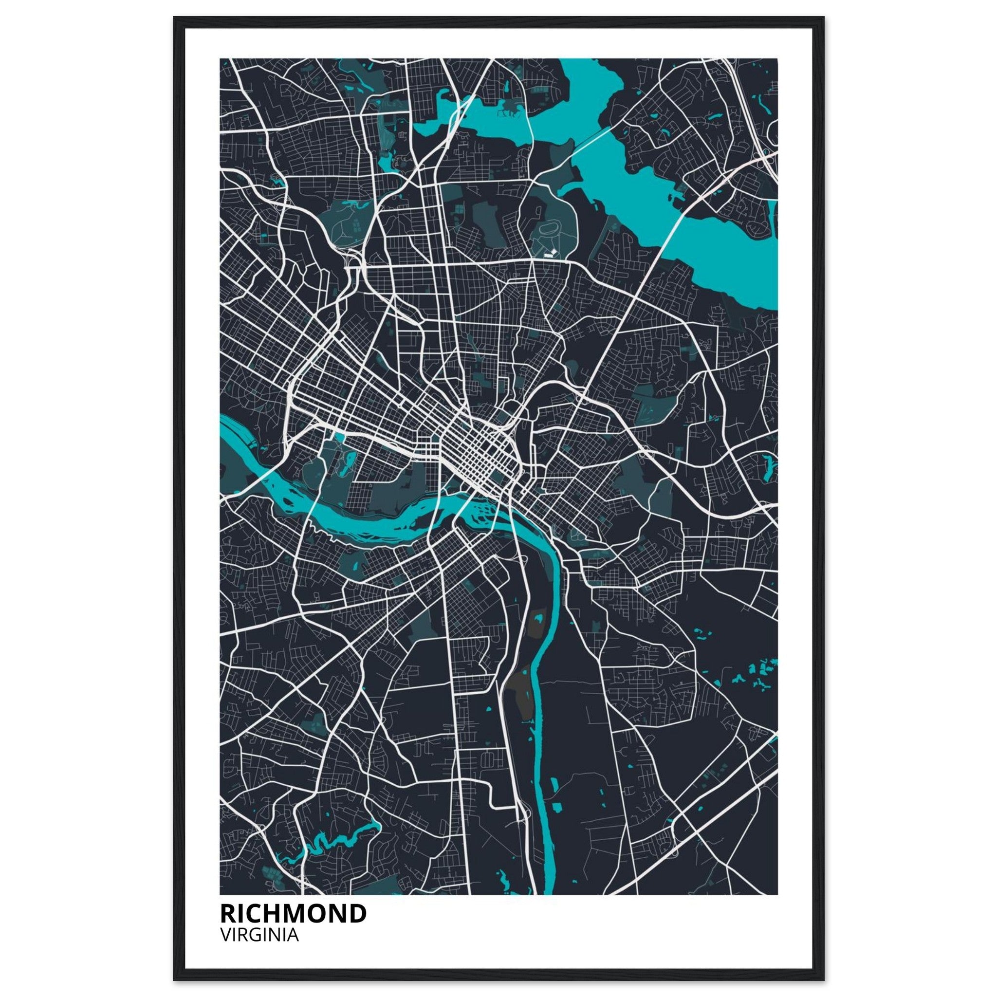 richmond map poster print