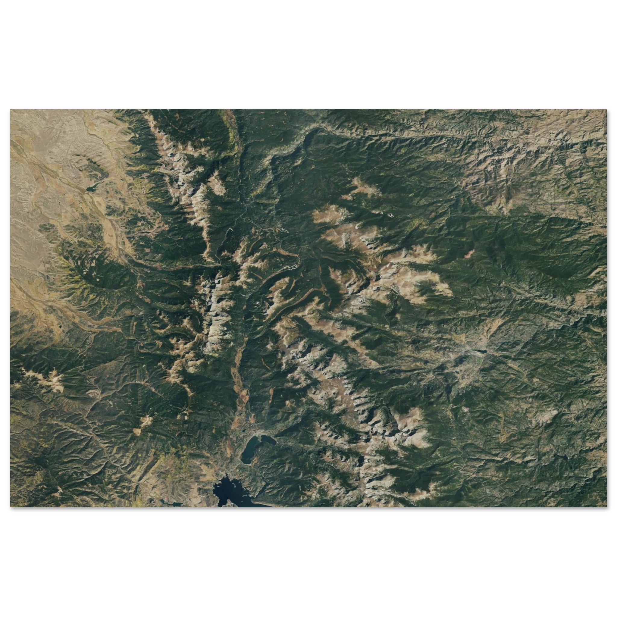 Rocky Mountains National Park Natural Earth Print - Ink And Atlas