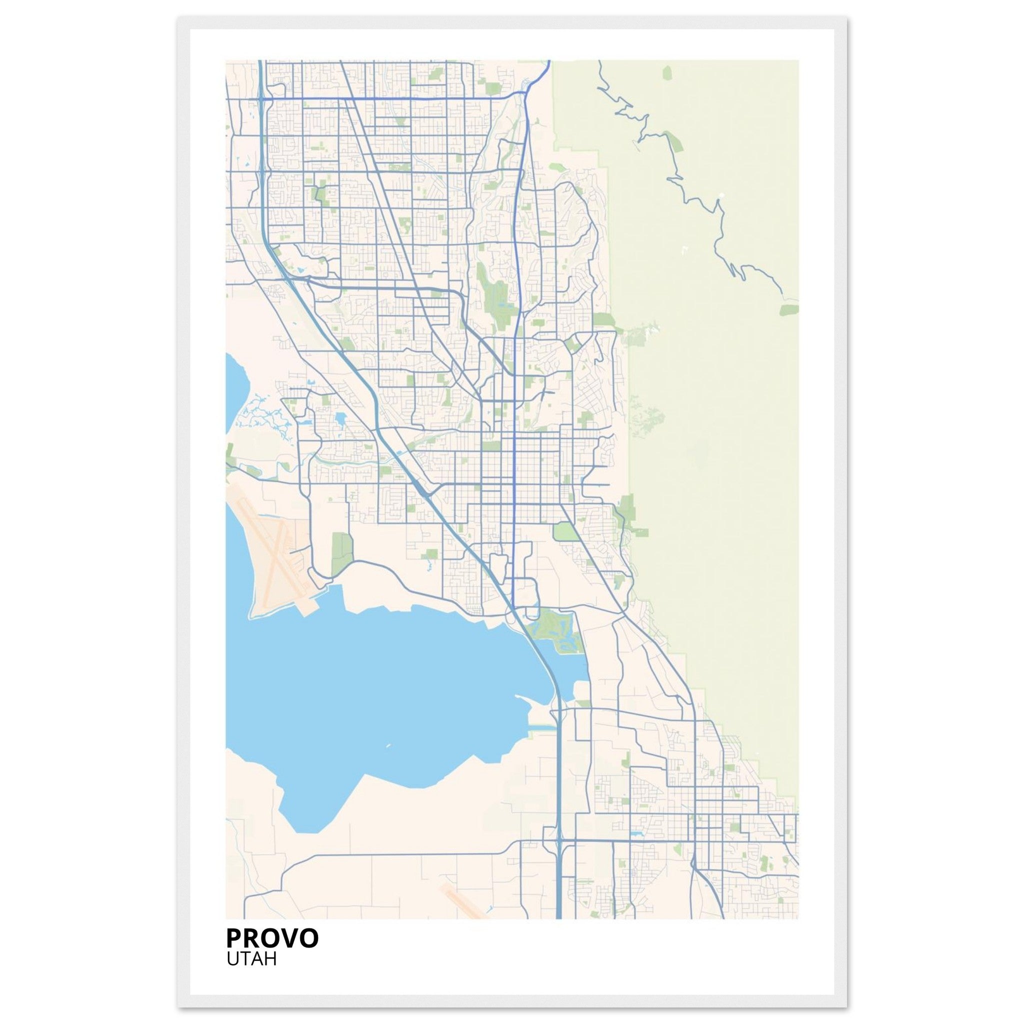 provo map poster print