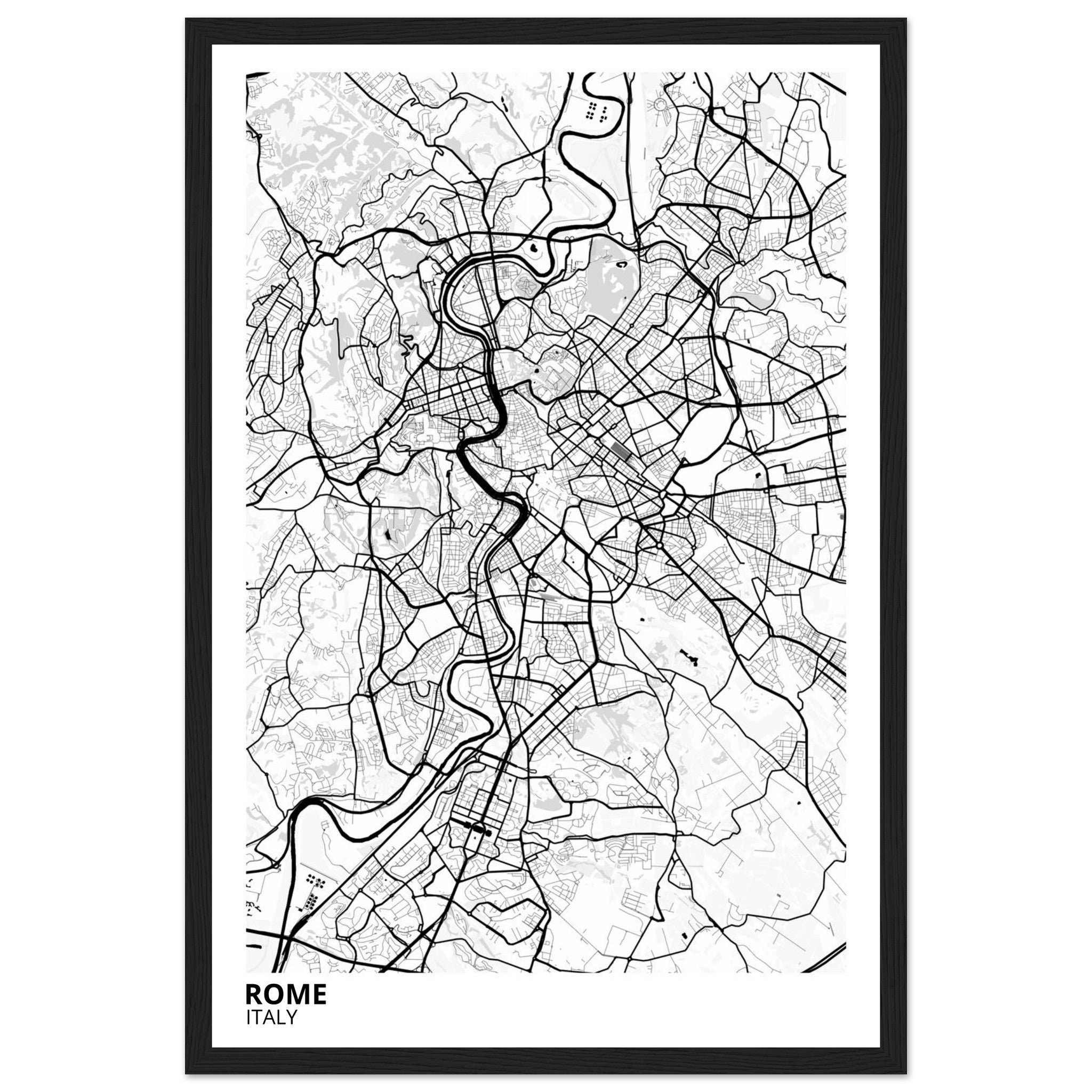 Rome Italy City Map Poster | Custom Map Art Print - Ink And Atlas