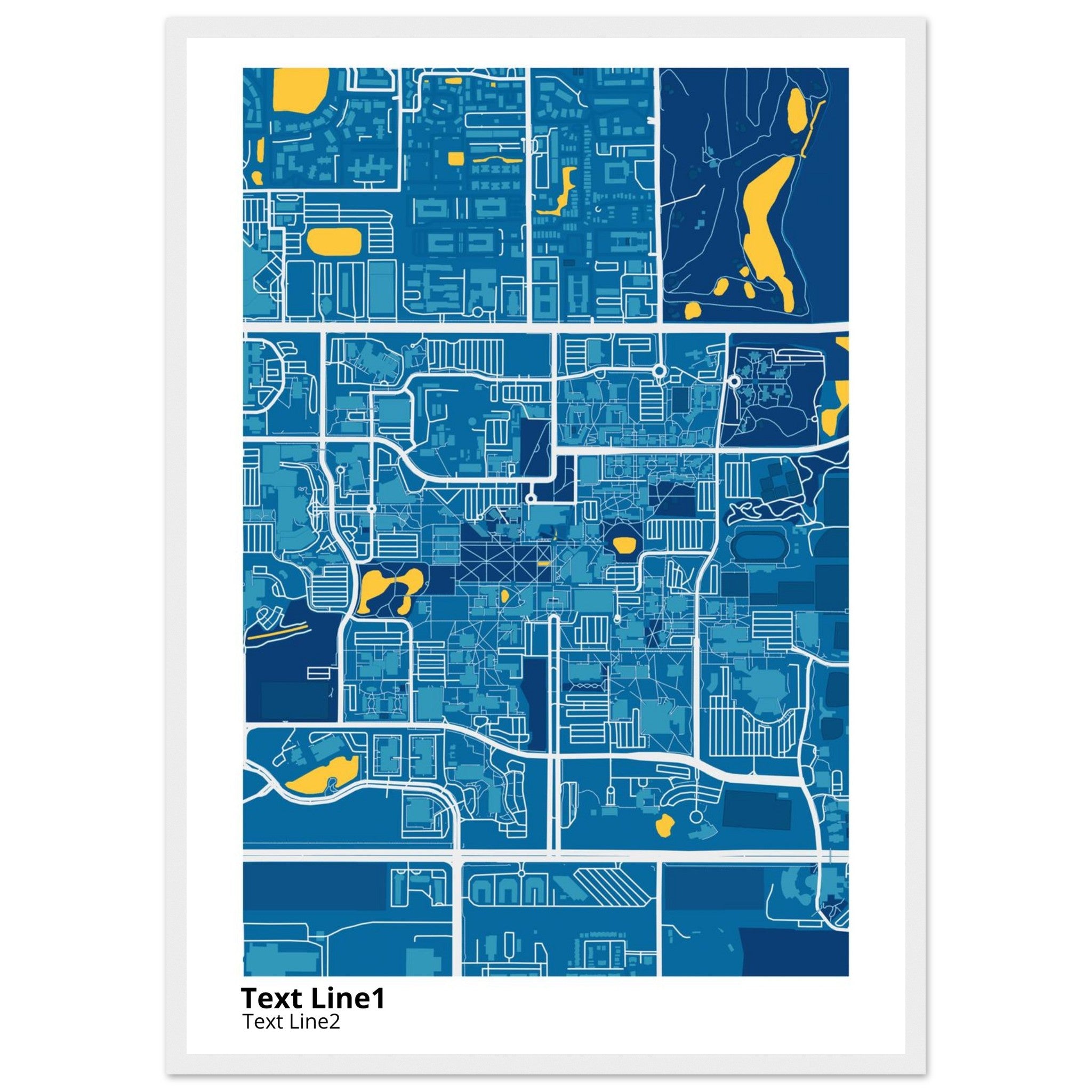 university of south florida campus map poster