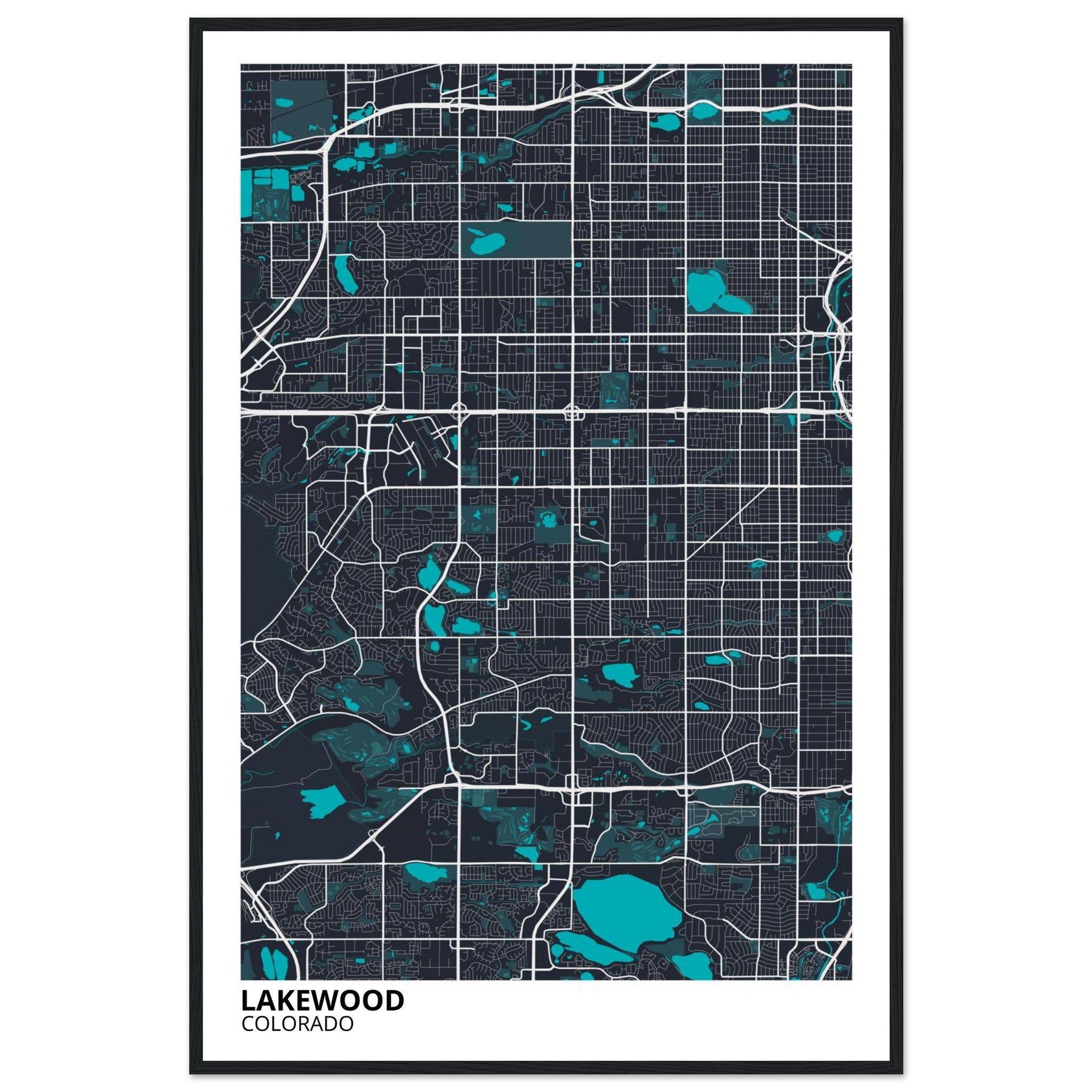Lakewood Colorado City Map Poster | Custom Map Art Print - Ink And Atlas