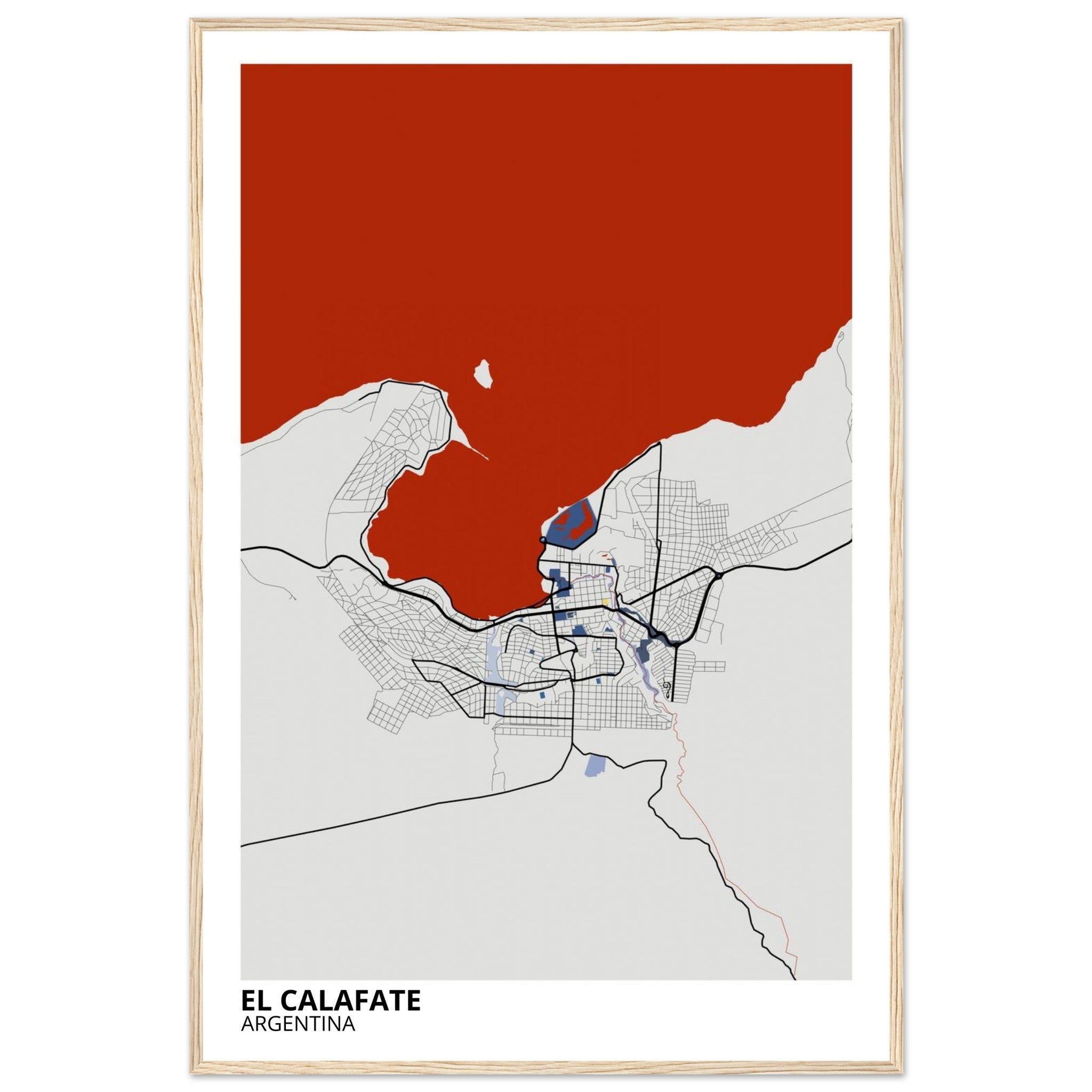 El Calafate Argentina City Map Poster | Custom Map Art Print - Ink And Atlas