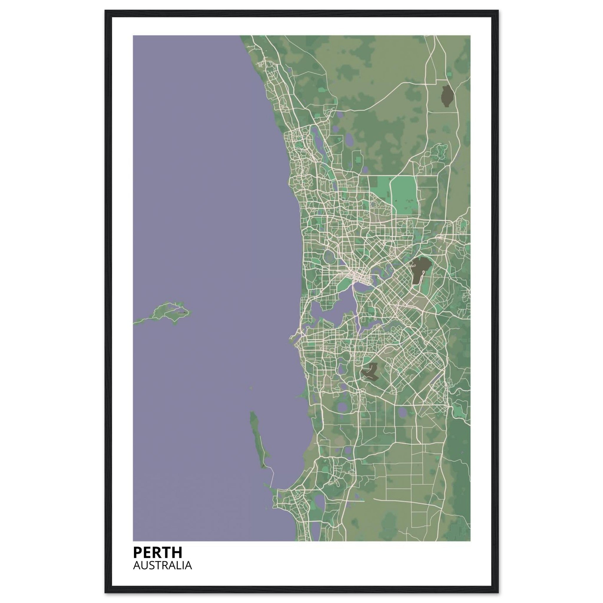 Perth Australia City Map Poster | Custom Map Art Print - Ink And Atlas