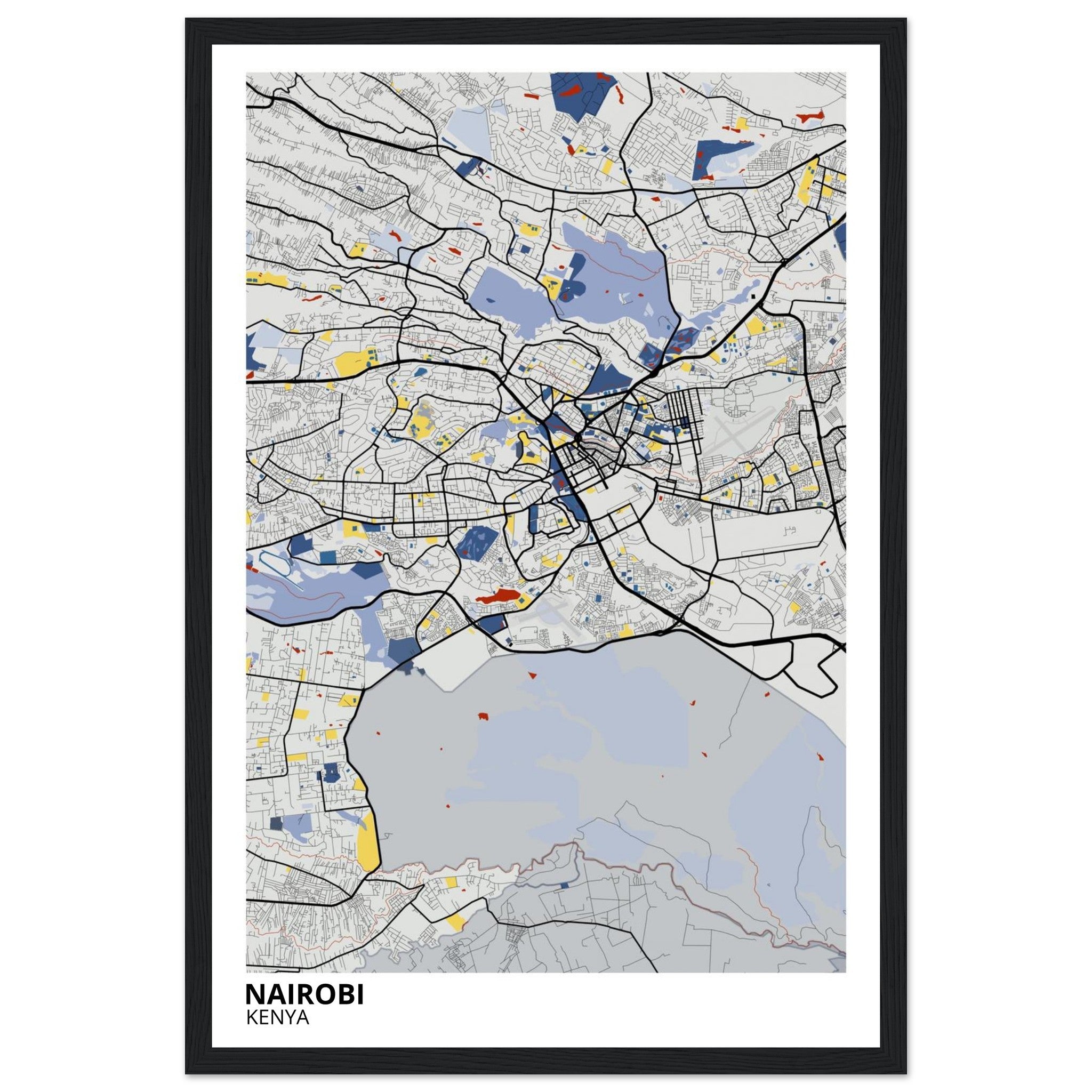 Nairobi Kenya City Map Poster | Custom Map Art Print - Ink And Atlas