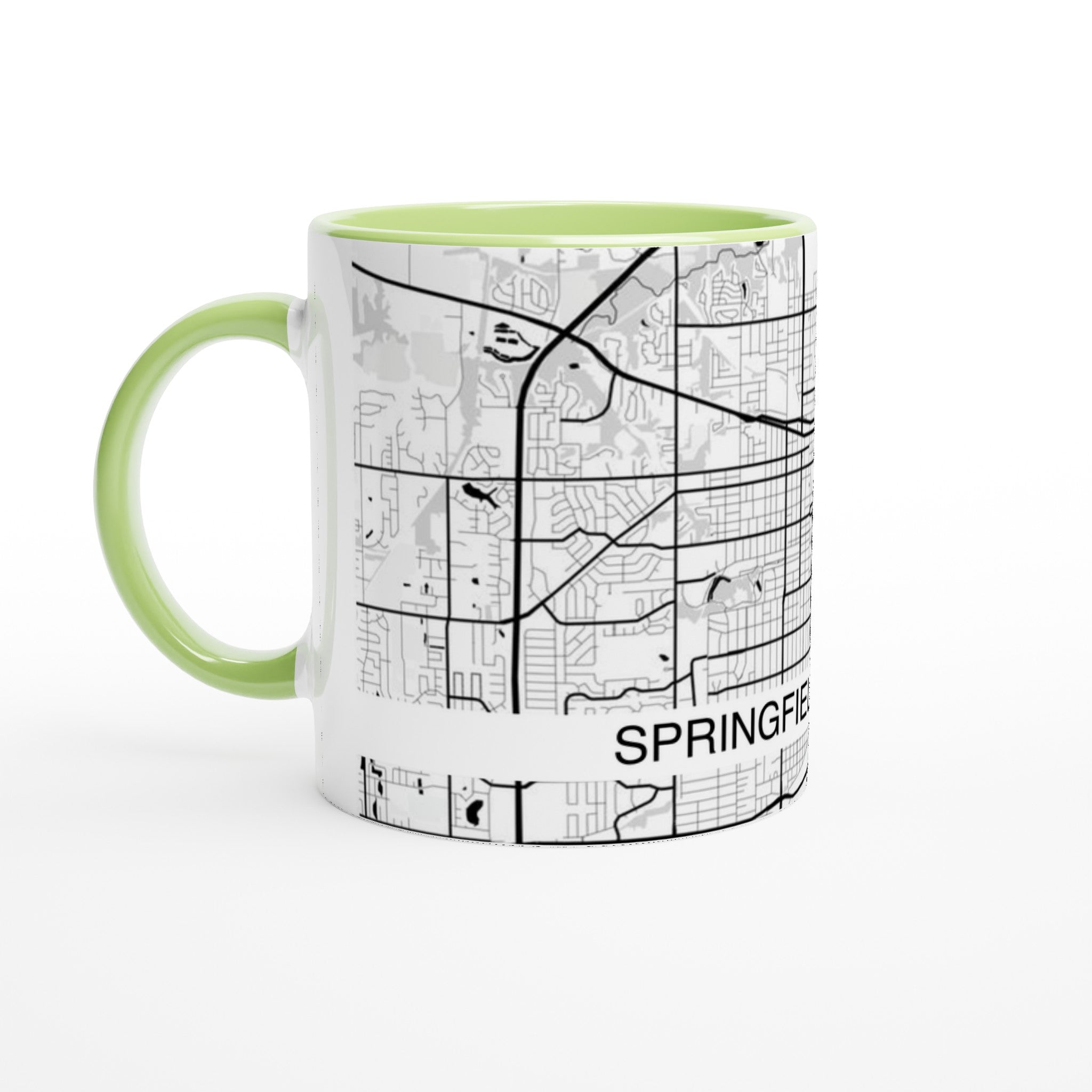 Springfield Illinois Modern City Map Mug (11oz) - Ink And Atlas
