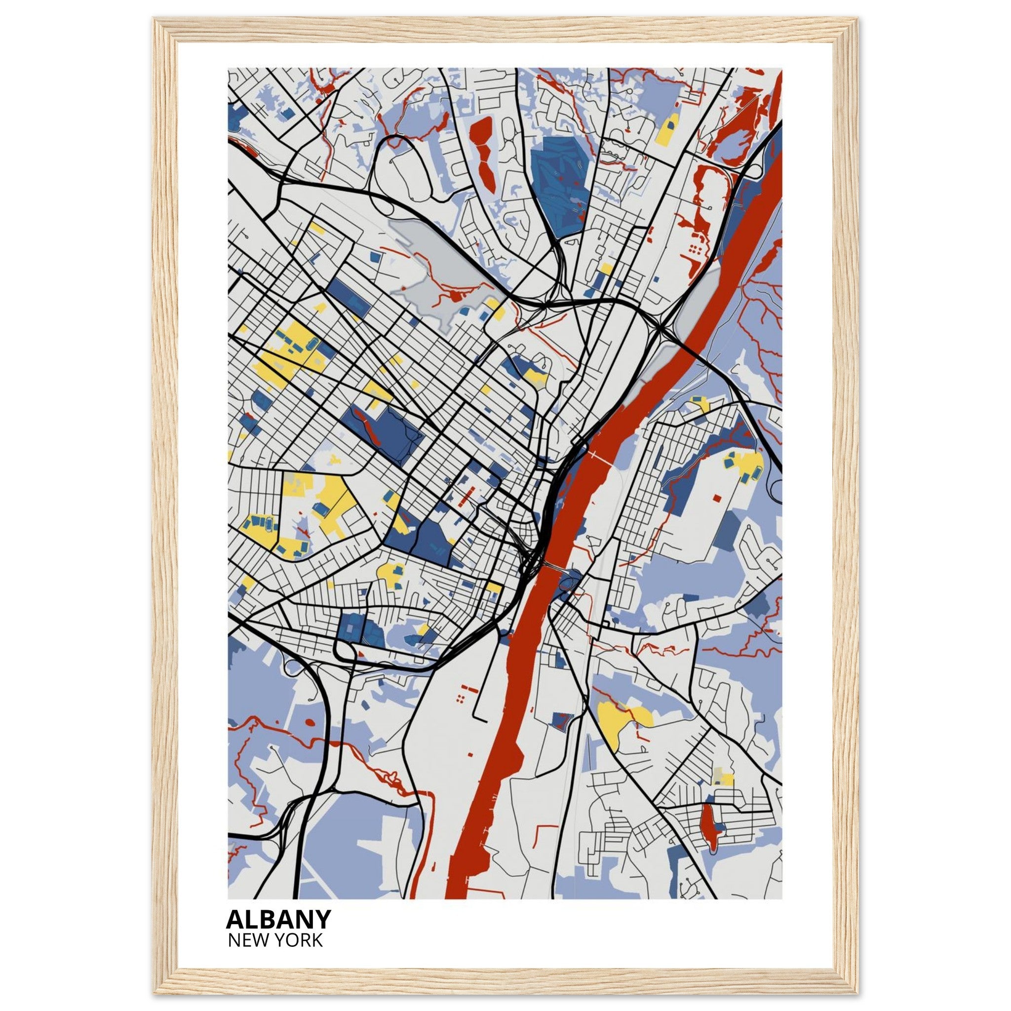 albany map poster print