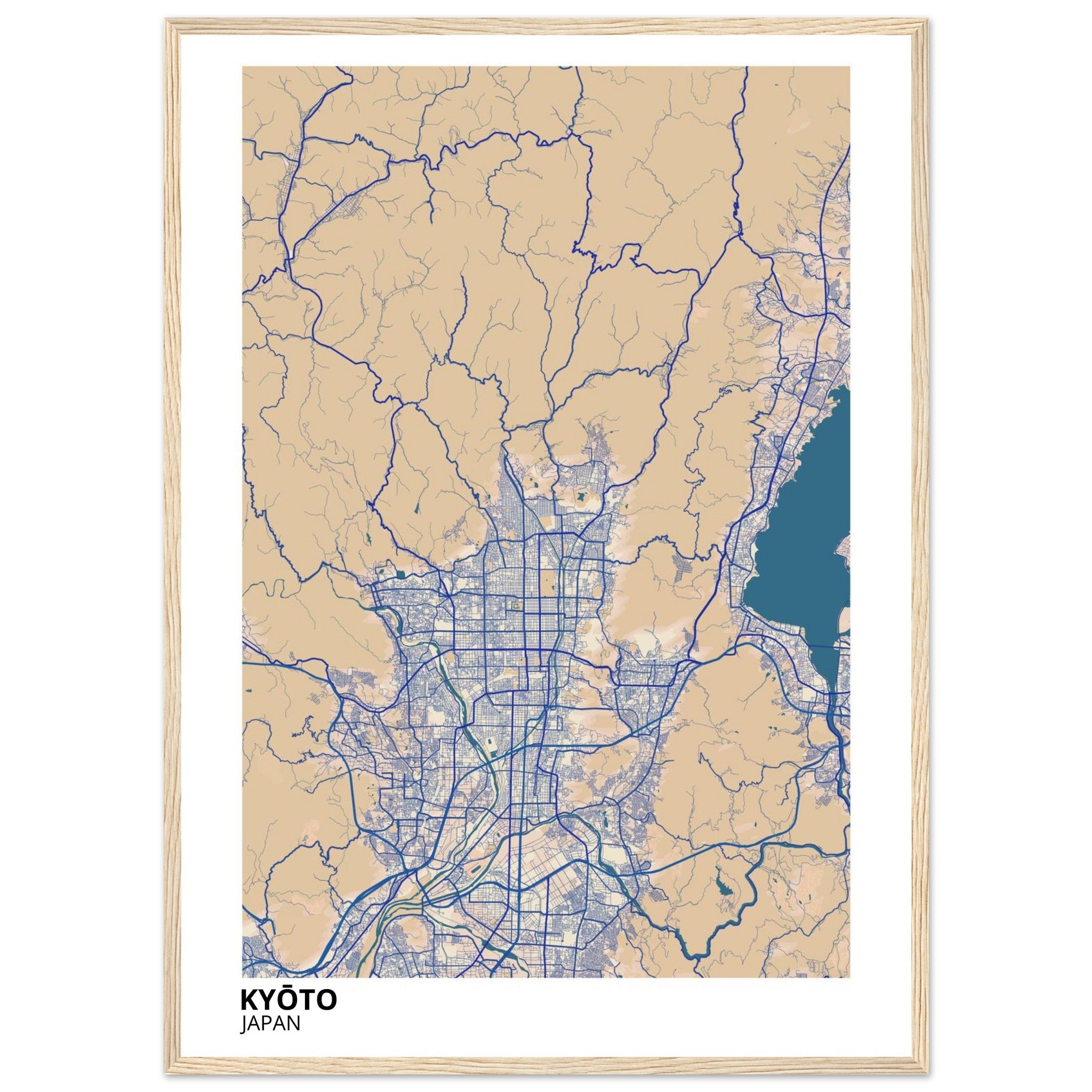 Kyoto Japan City Map Poster | Custom Map Art Print - Ink And Atlas