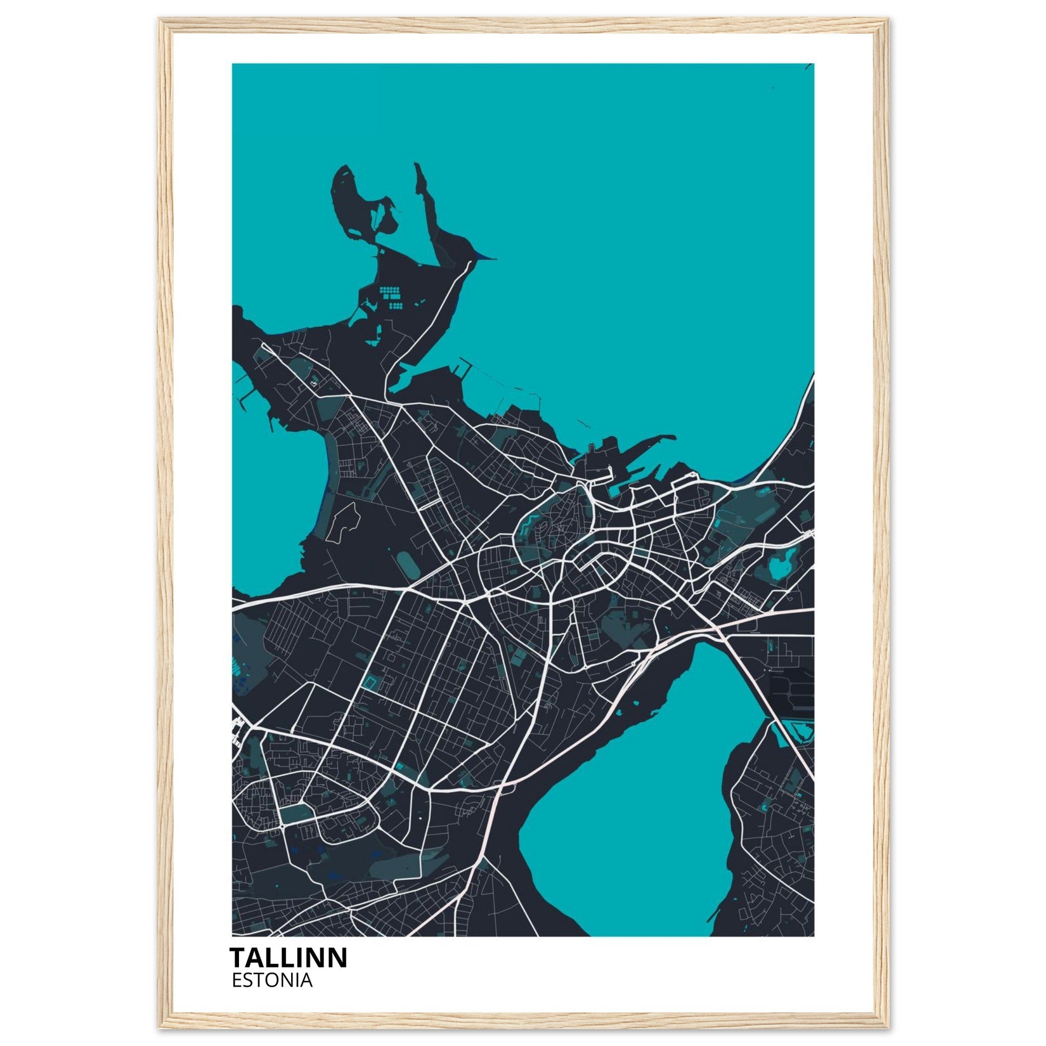 Tallinn Estonia City Map Poster | Custom Map Art Print - Ink And Atlas