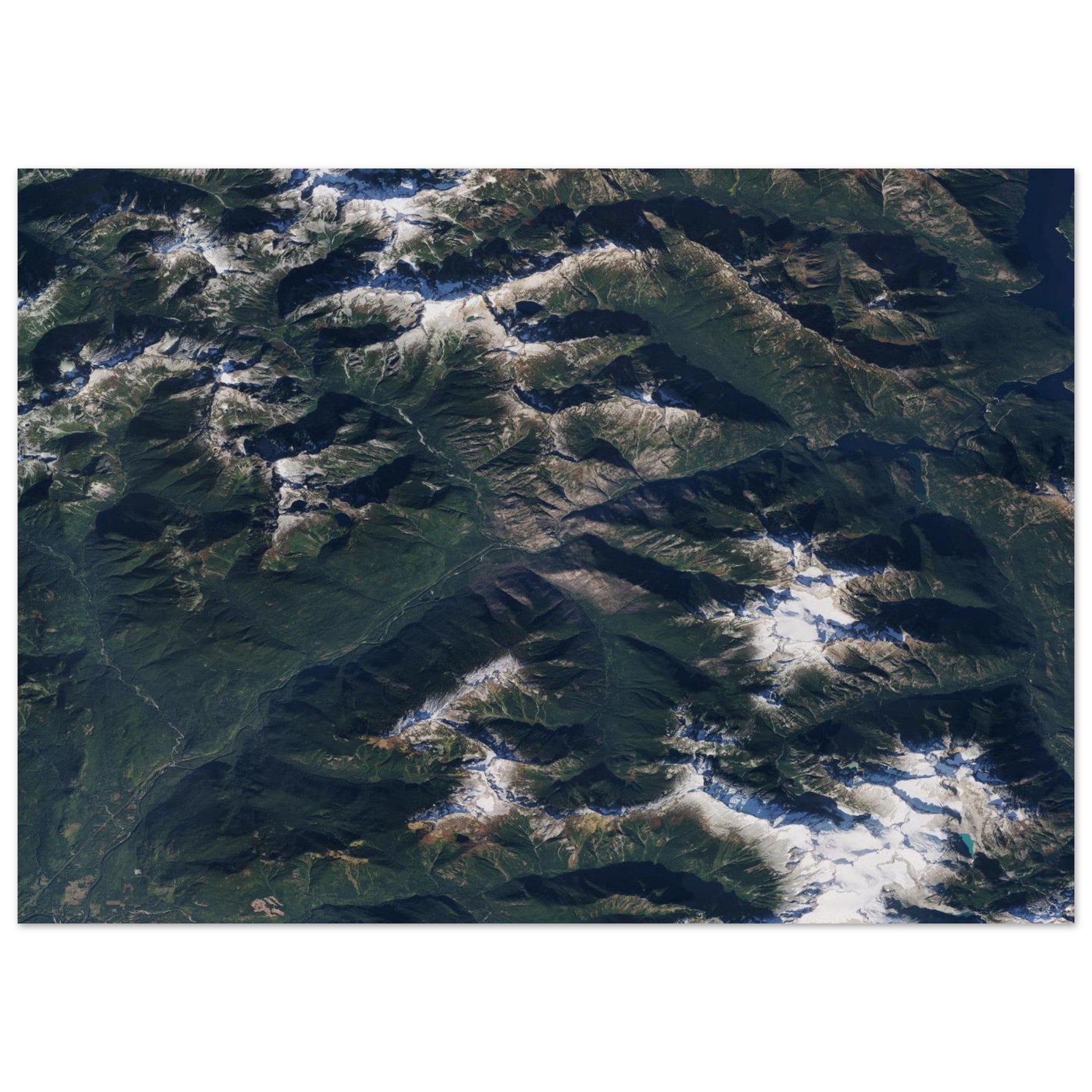 North Cascades National Park Natural Earth Print - Ink And Atlas