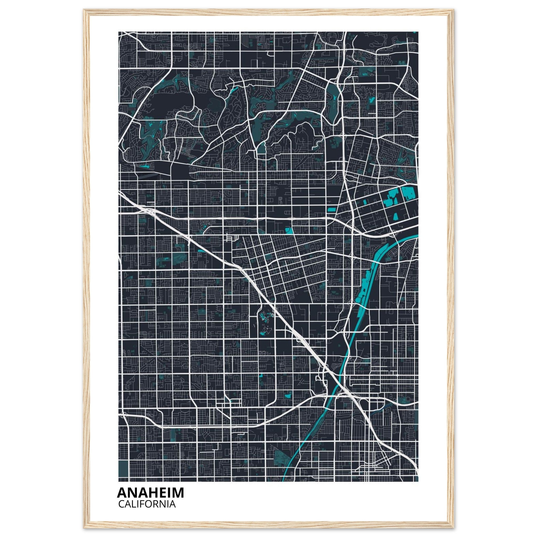 Anaheim California City Map Poster | Custom Map Art Print - Ink And Atlas