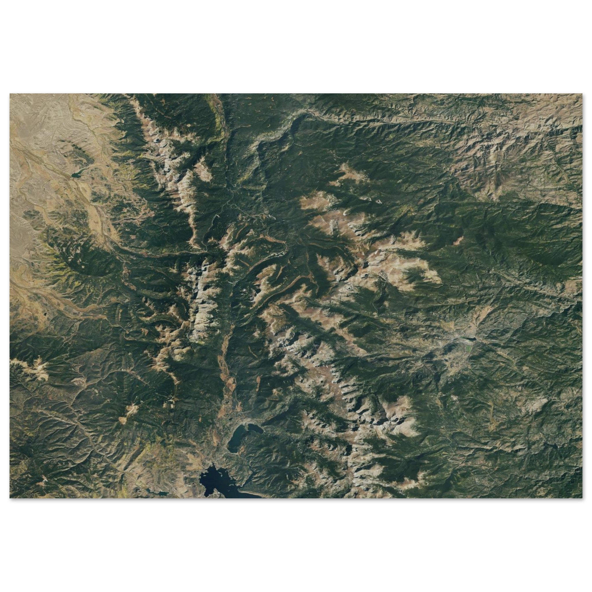 Rocky Mountains National Park Natural Earth Print - Ink And Atlas