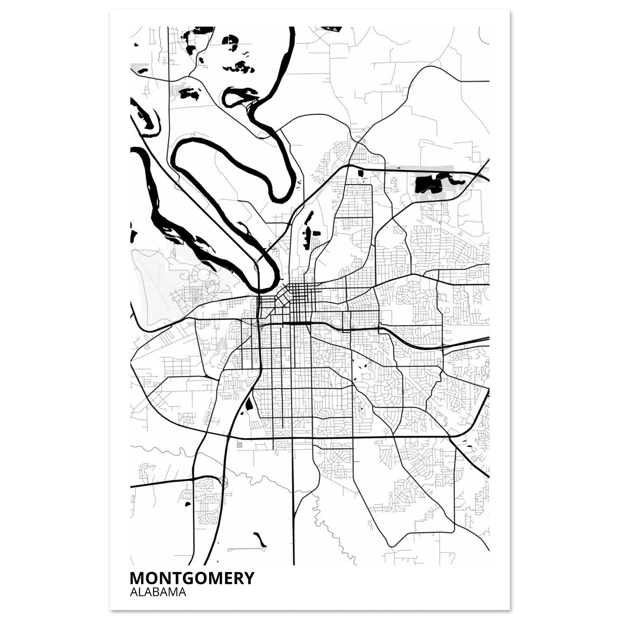 montgomery map poster print