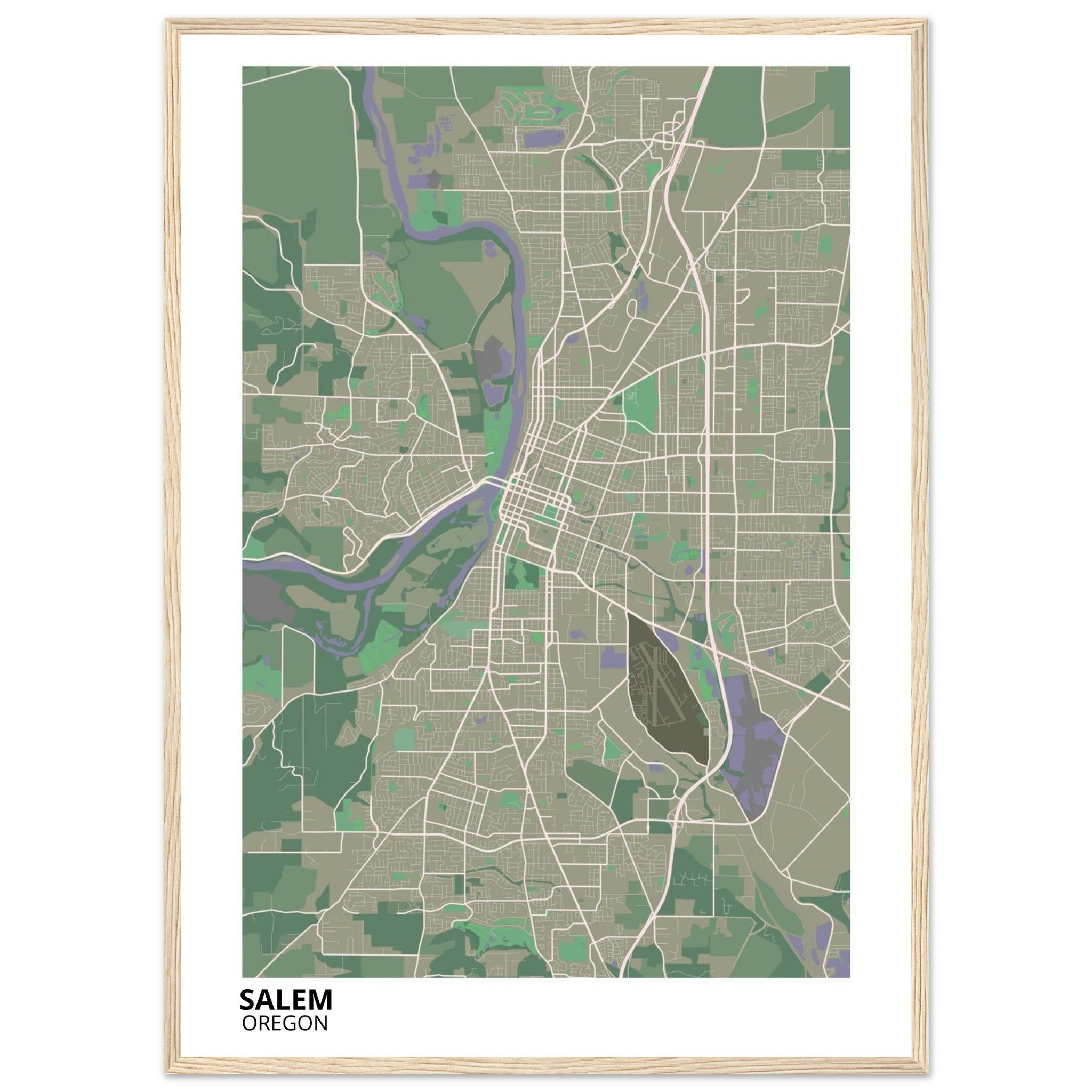 salem map poster print