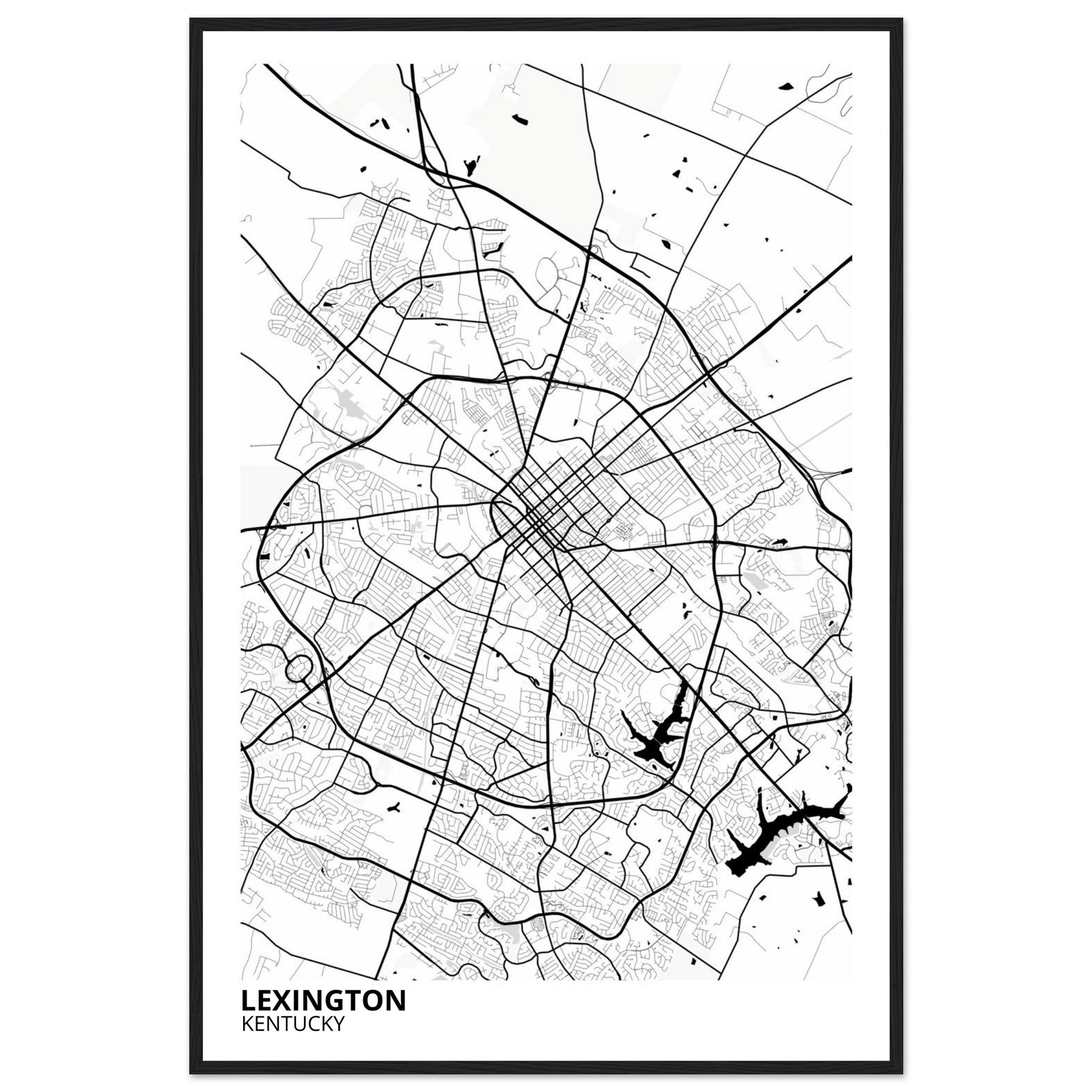 Lexington Kentucky City Map Poster | Custom Map Art Print - Ink And Atlas
