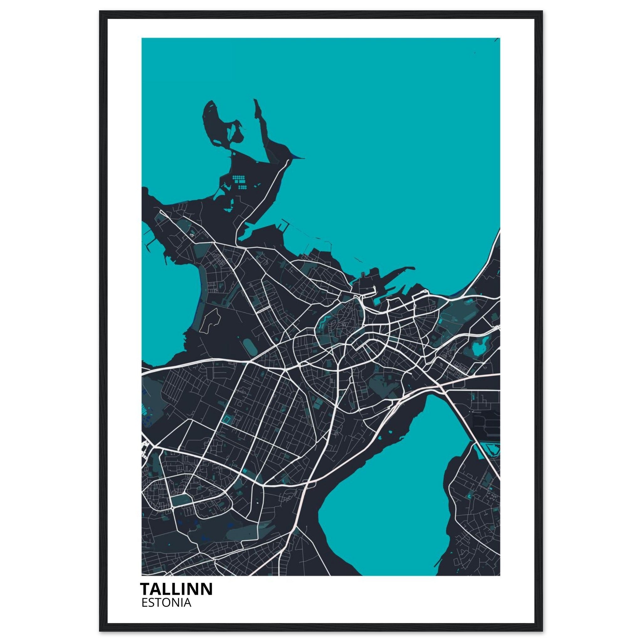 Tallinn Estonia City Map Poster | Custom Map Art Print - Ink And Atlas