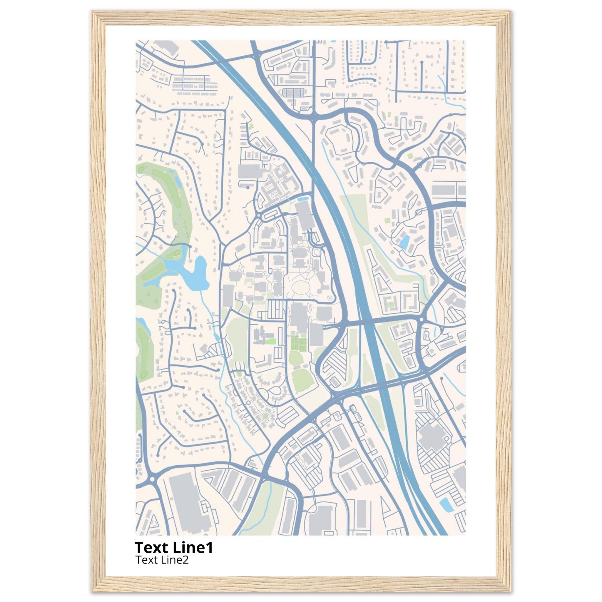 kennesaw state university georgia modern campus map print