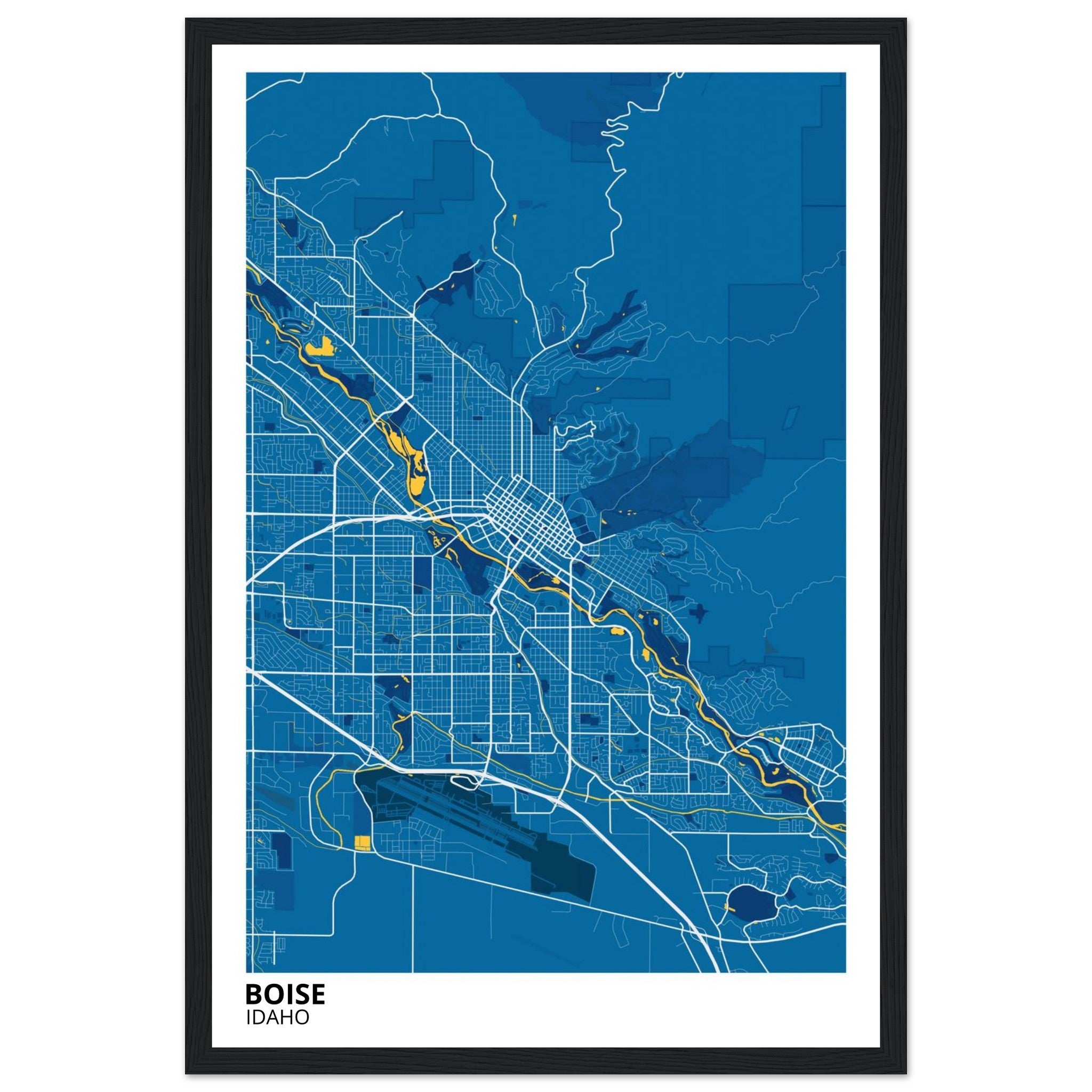 boise map poster print