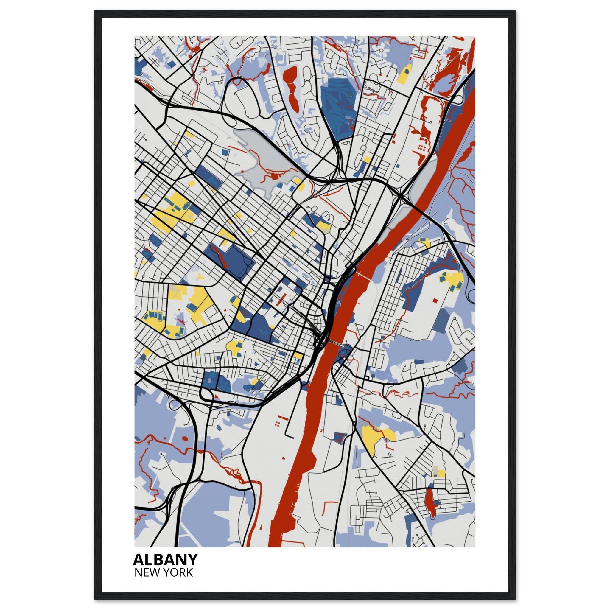 albany map poster print